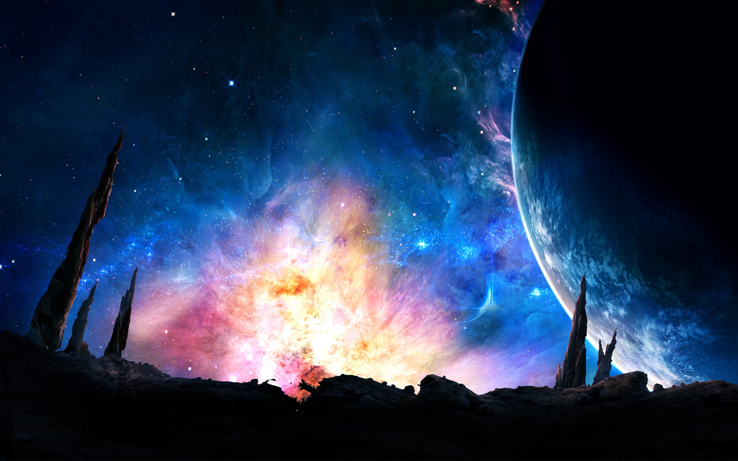 Night Fantasy Galaxy HD wallpaper