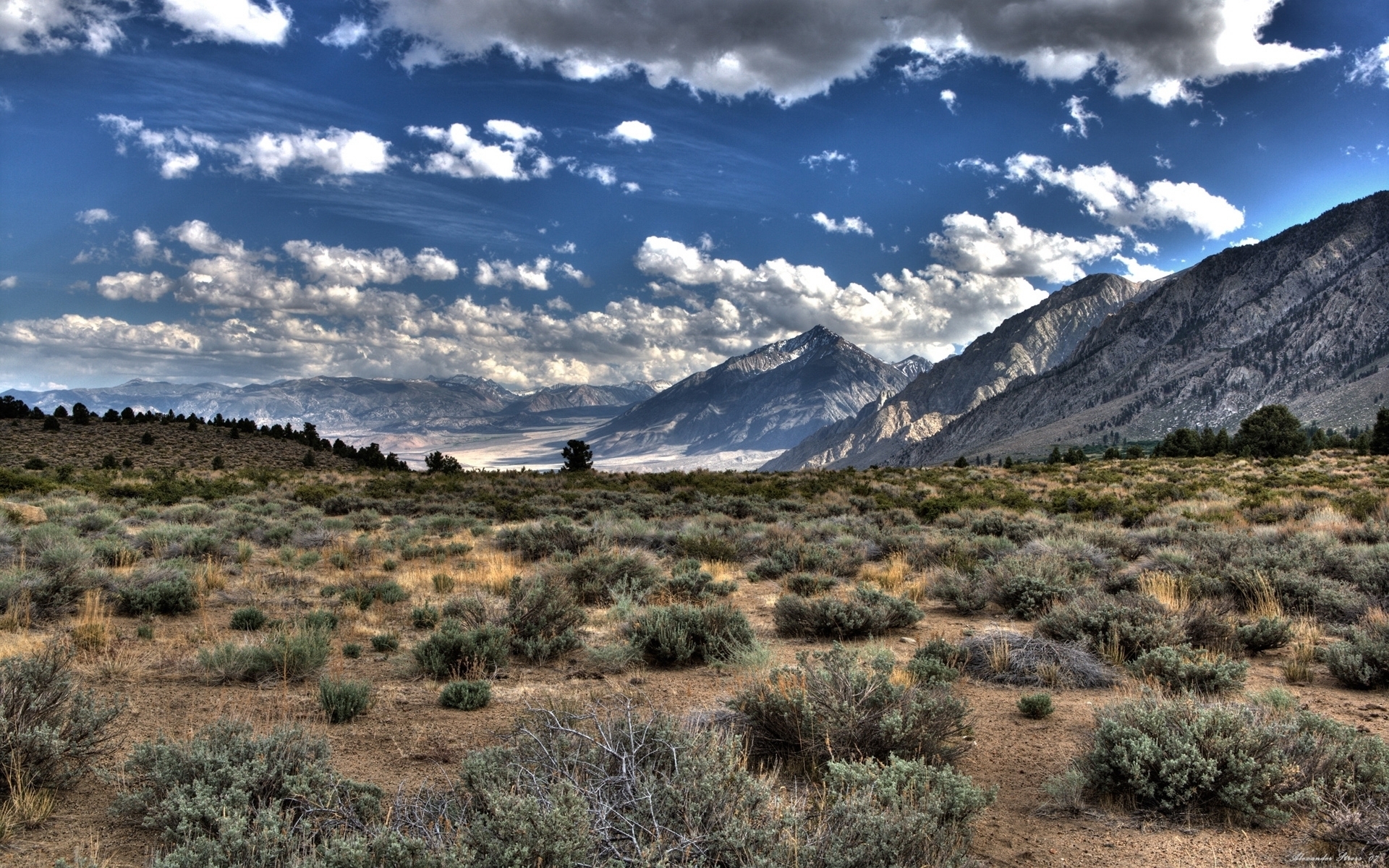 Desert Mountain Landscape HD wallpaper