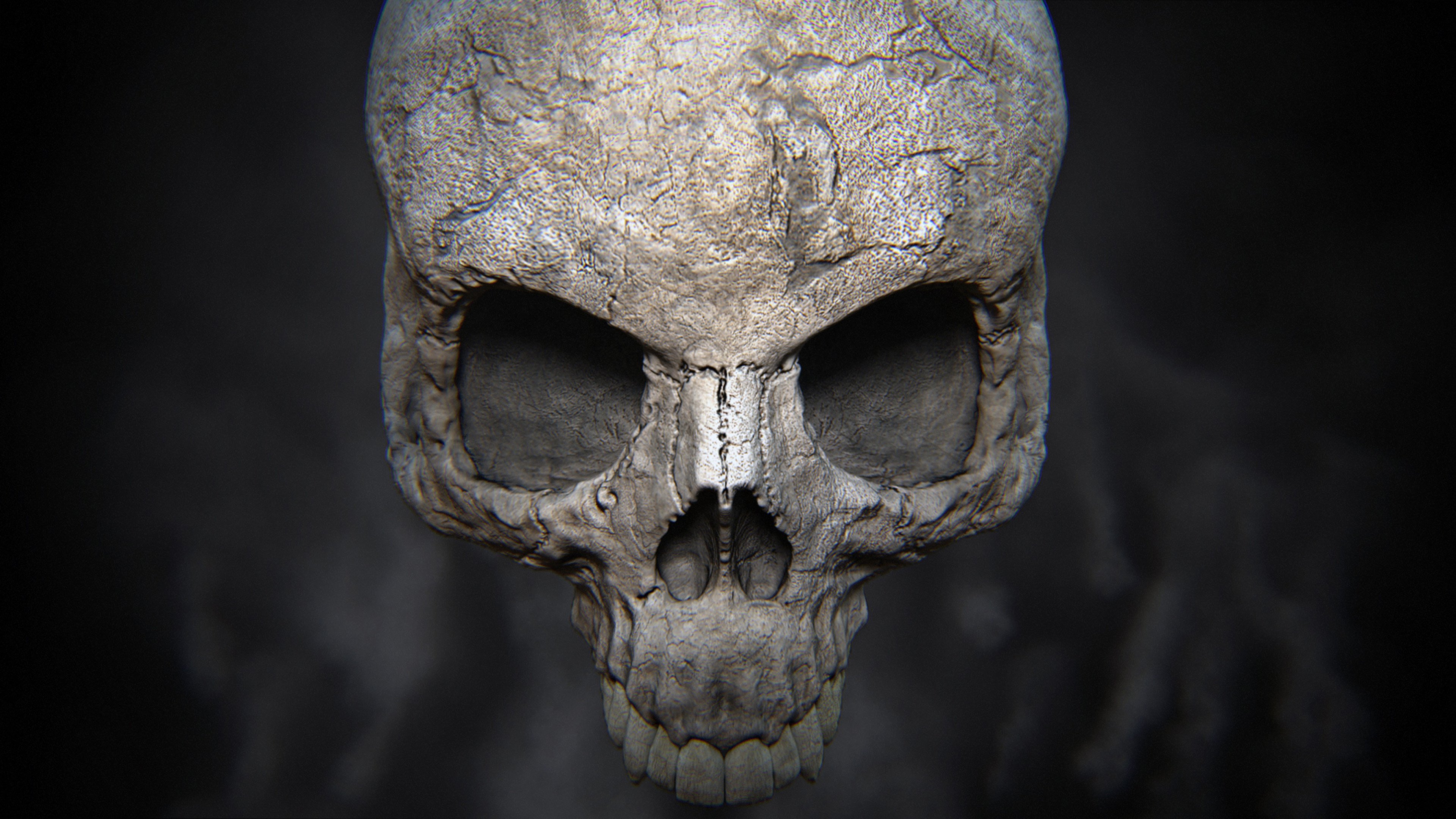 Evil Skull 4K Wallpaper.