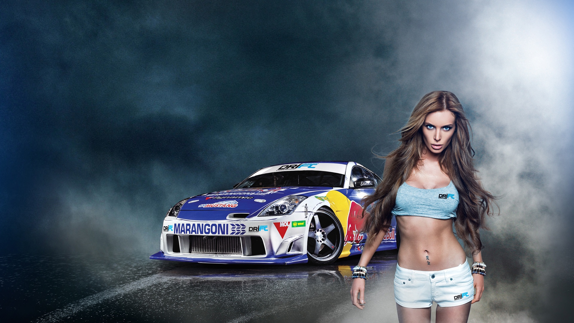 Girls And Cars HD wallpaper