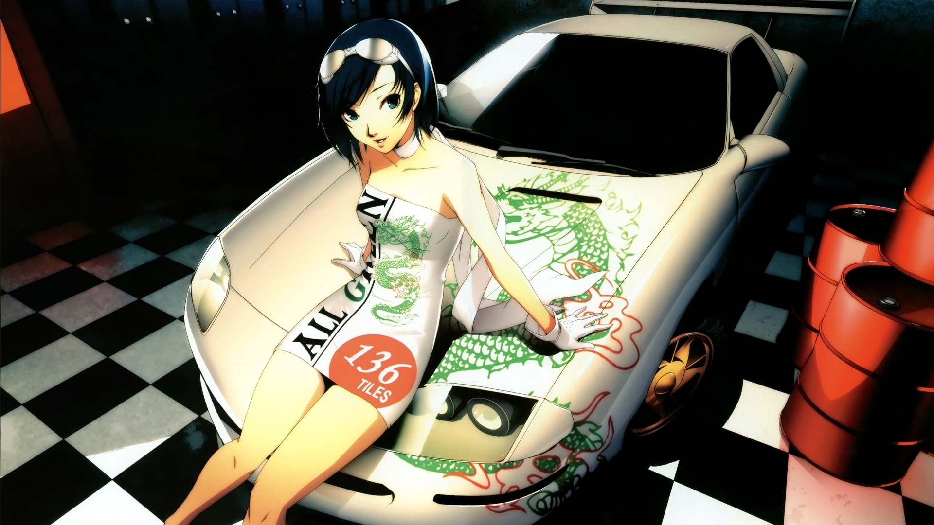 Anime Girl Car HD wallpaper