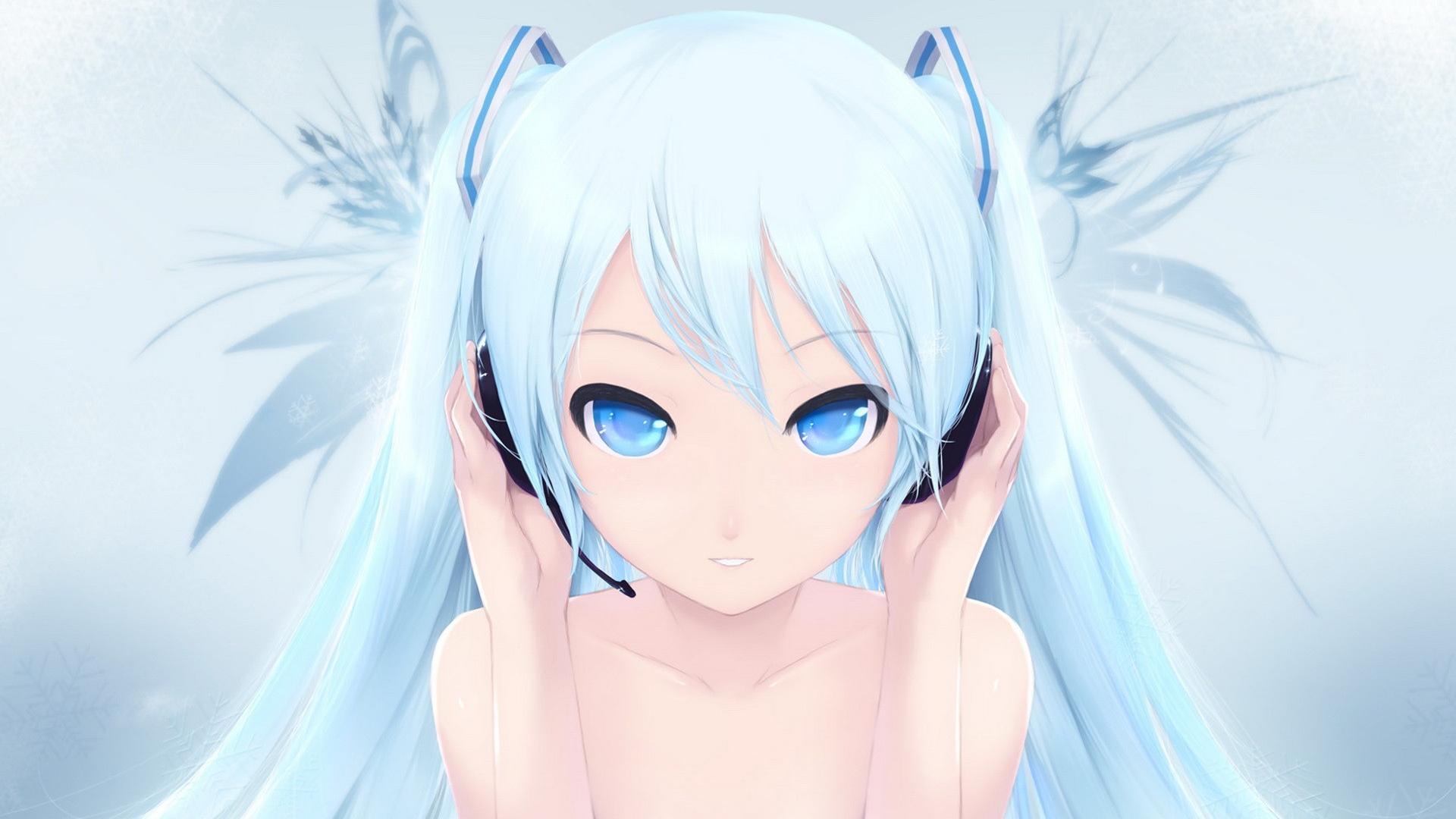 Anime Girl With Headphones Hd Wallpaper
