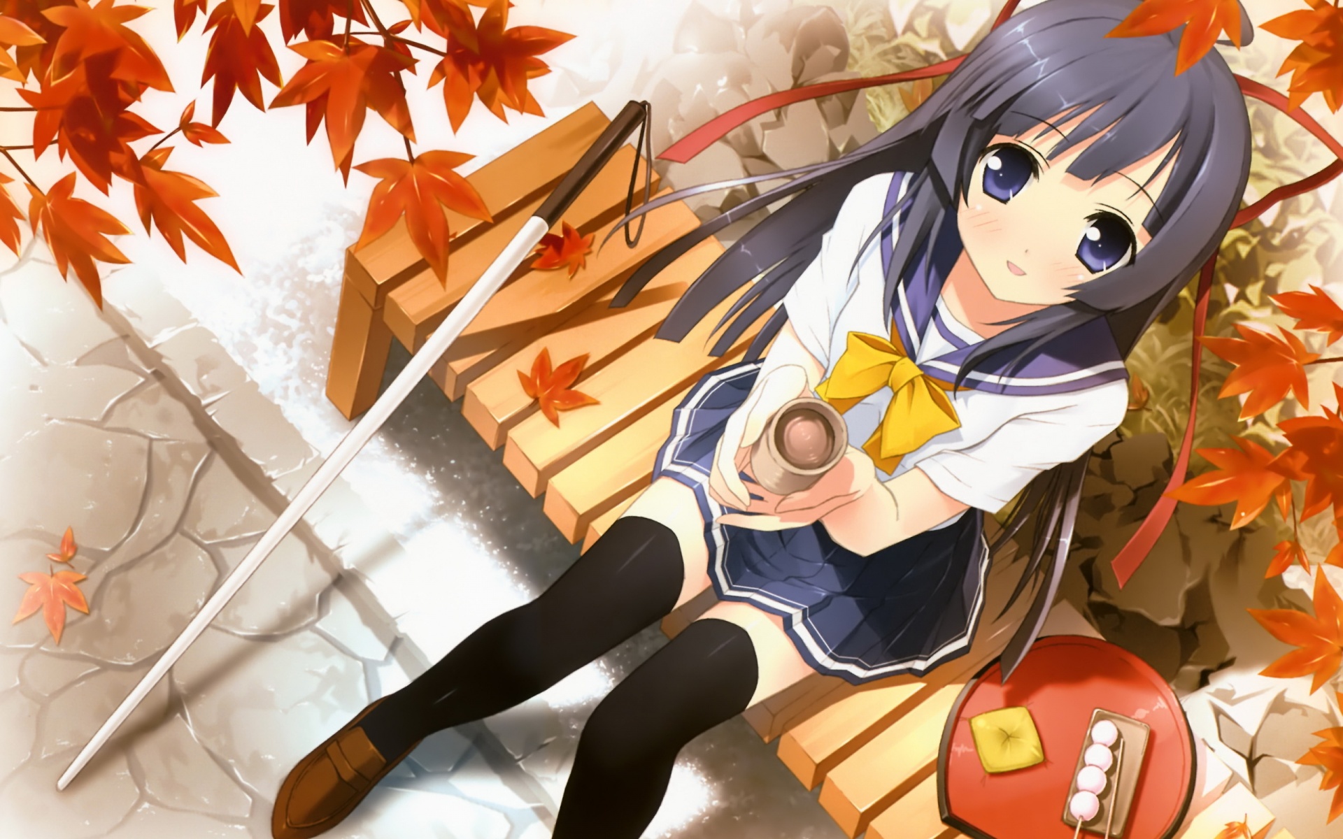 Anime School Girl HD wallpaper