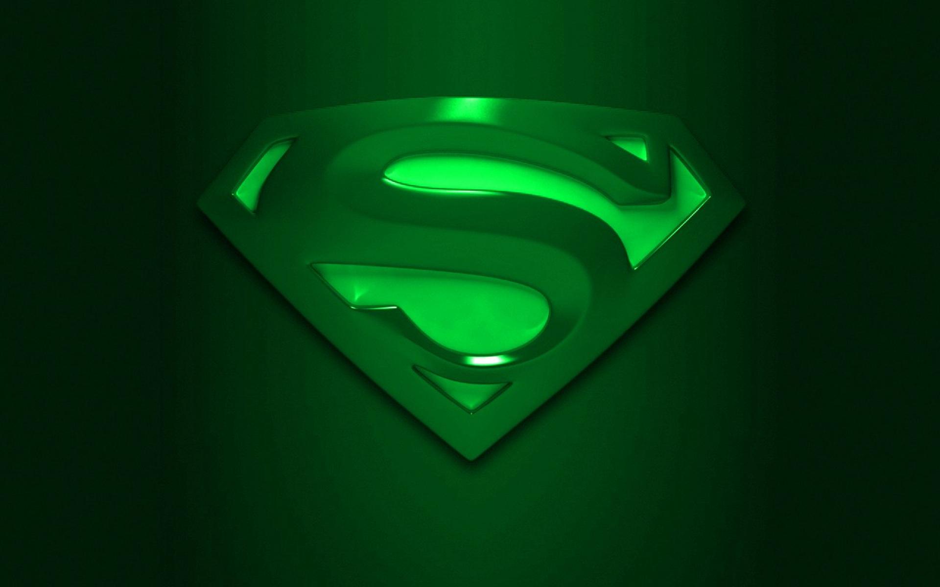 Green Superman Logo HD wallpaper