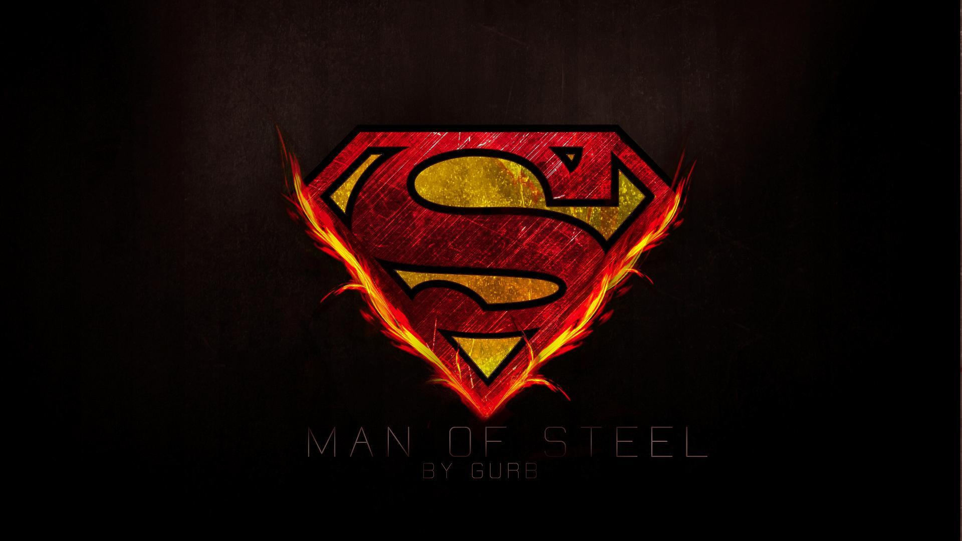 Superman Logo On Fire HD wallpaper