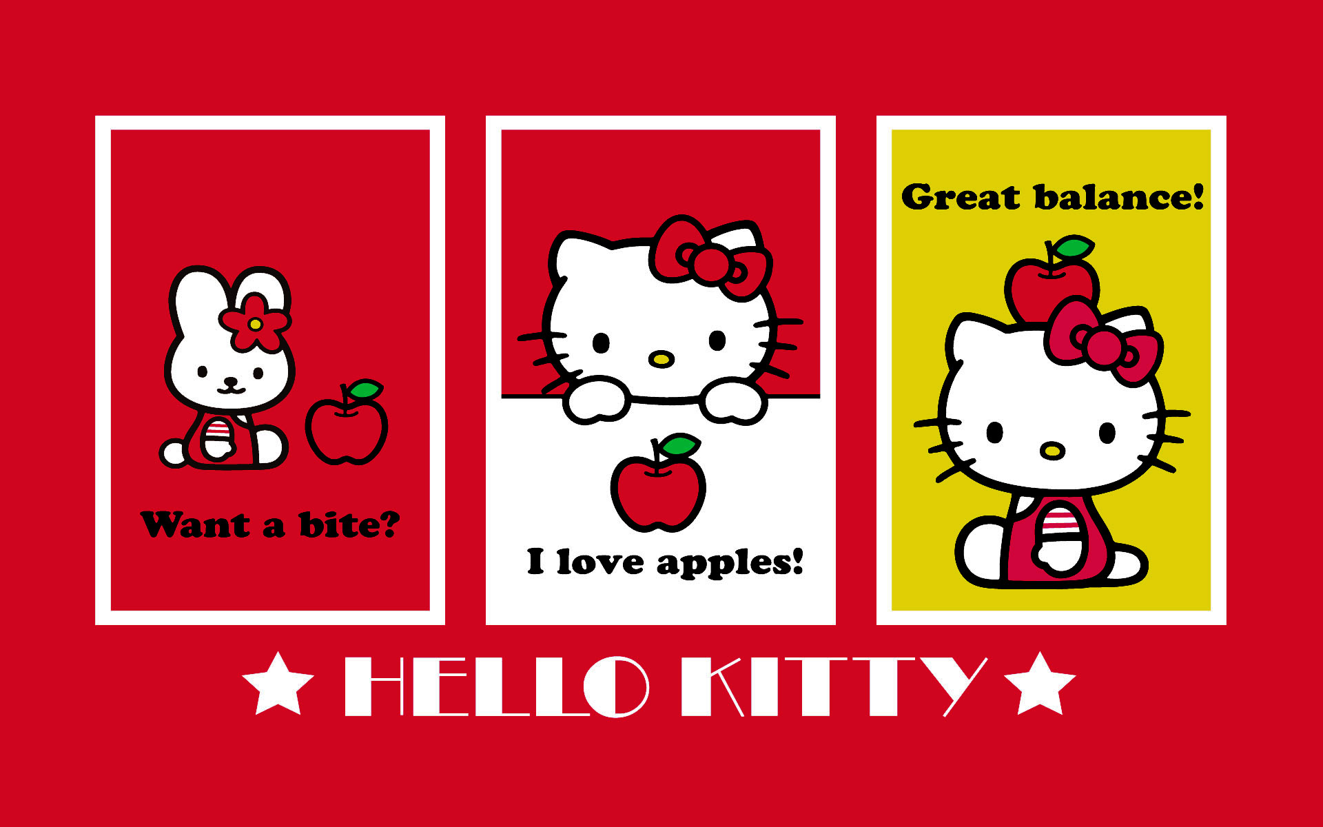 Hello Kitty Red HD wallpaper