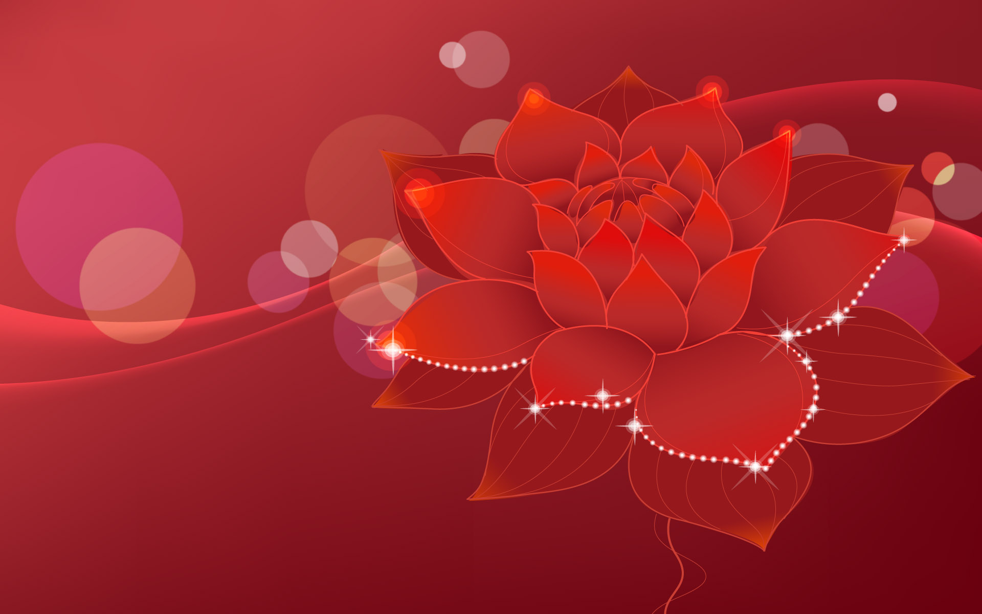 Red Flowers Background HD wallpaper