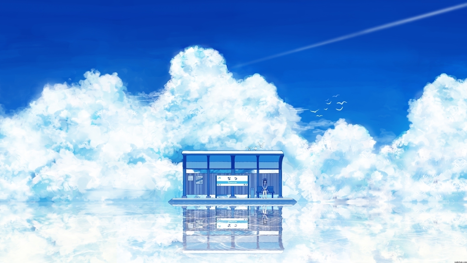 Anime Clouds HD wallpaper
