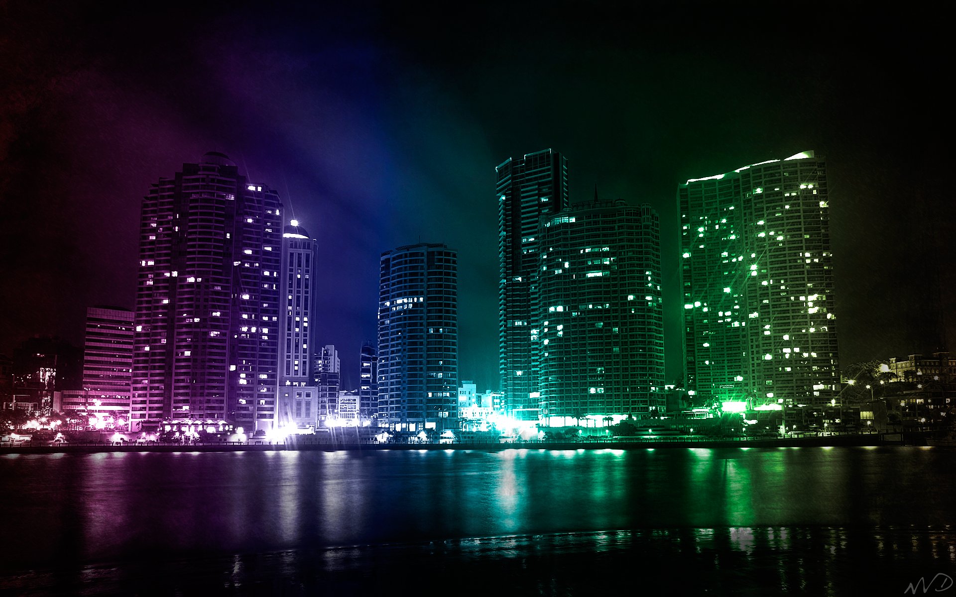 City Lights of Dubai in UAE HD wallpaper