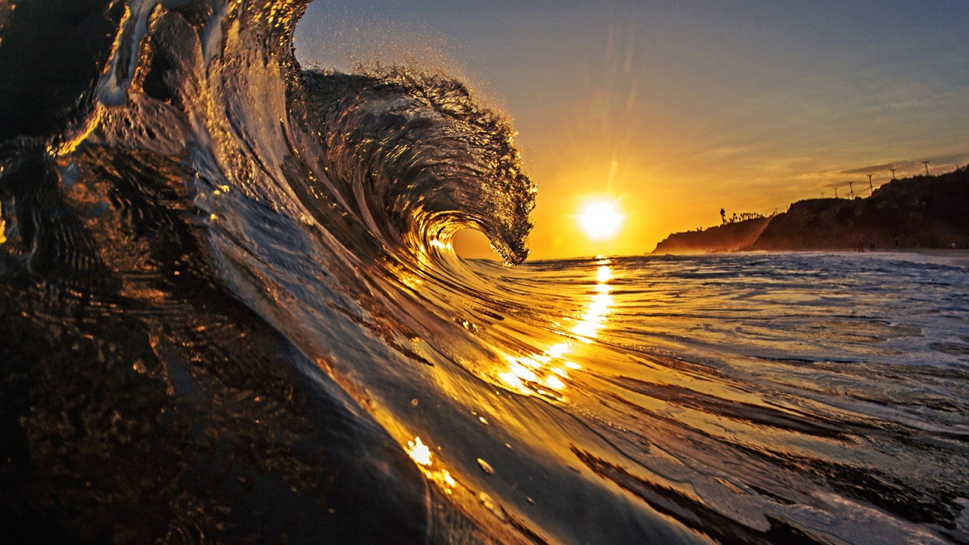 California Beach Sunset 15221 HD wallpaper