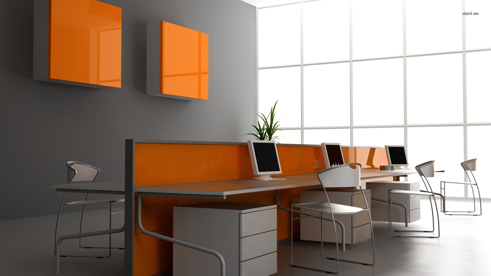 Well Furnished Office Hd Wallpaper