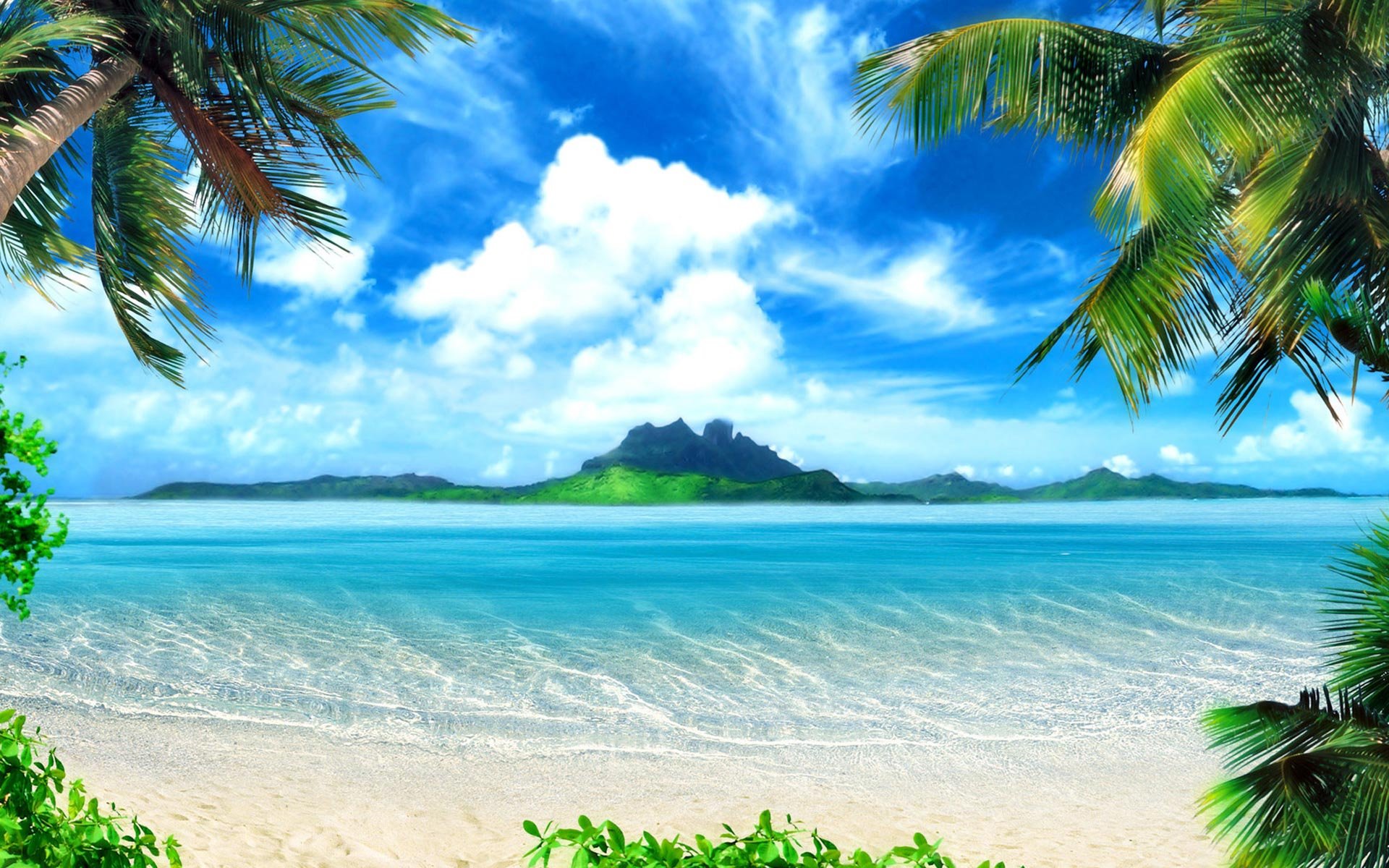 Summer Beach Scene Ultra HD Desktop Background Wallpaper for 4K UHD TV :  Multi Display, Dual Monitor : Tablet : Smartphone