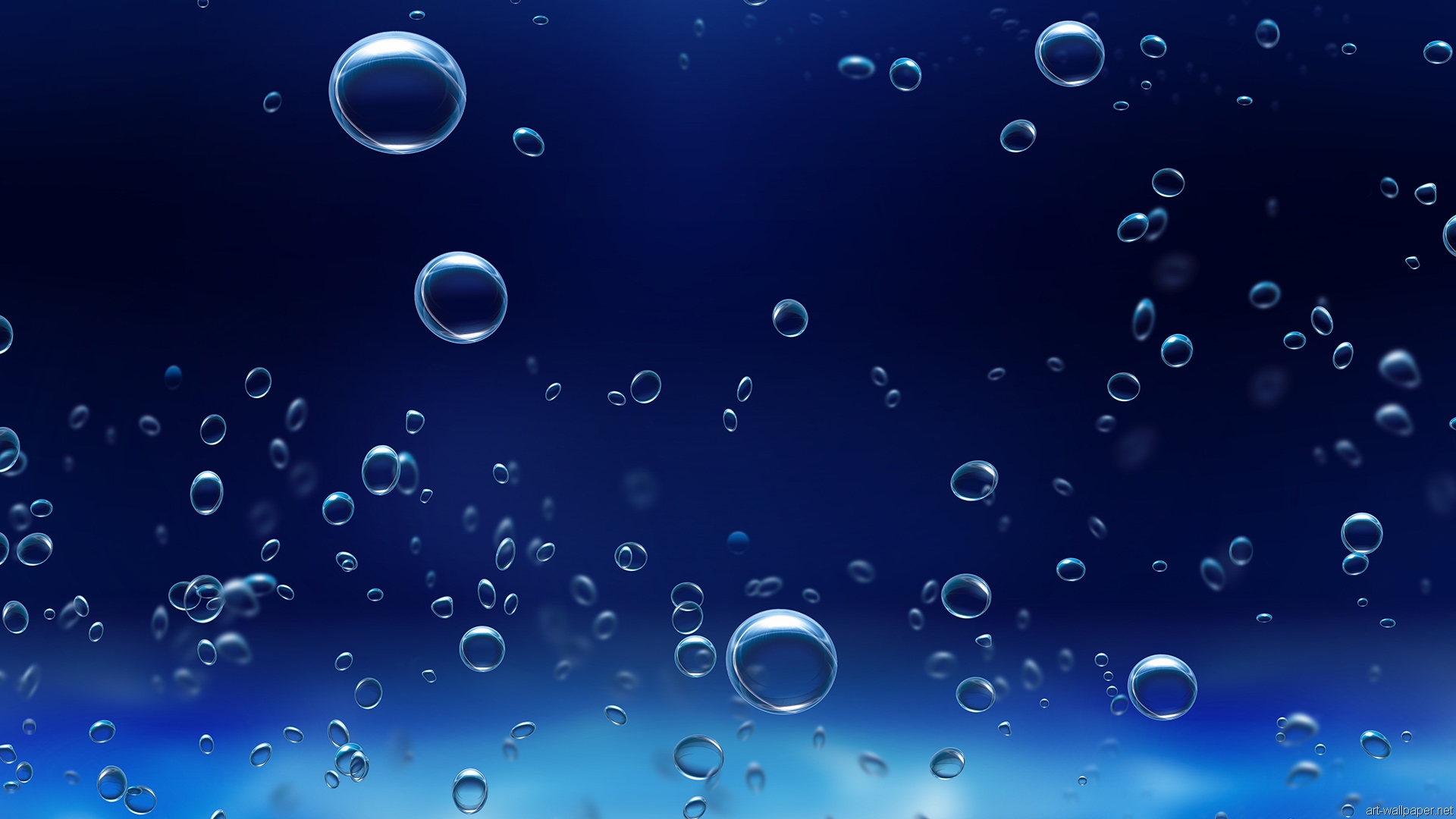 Blue Bubbles HD wallpaper