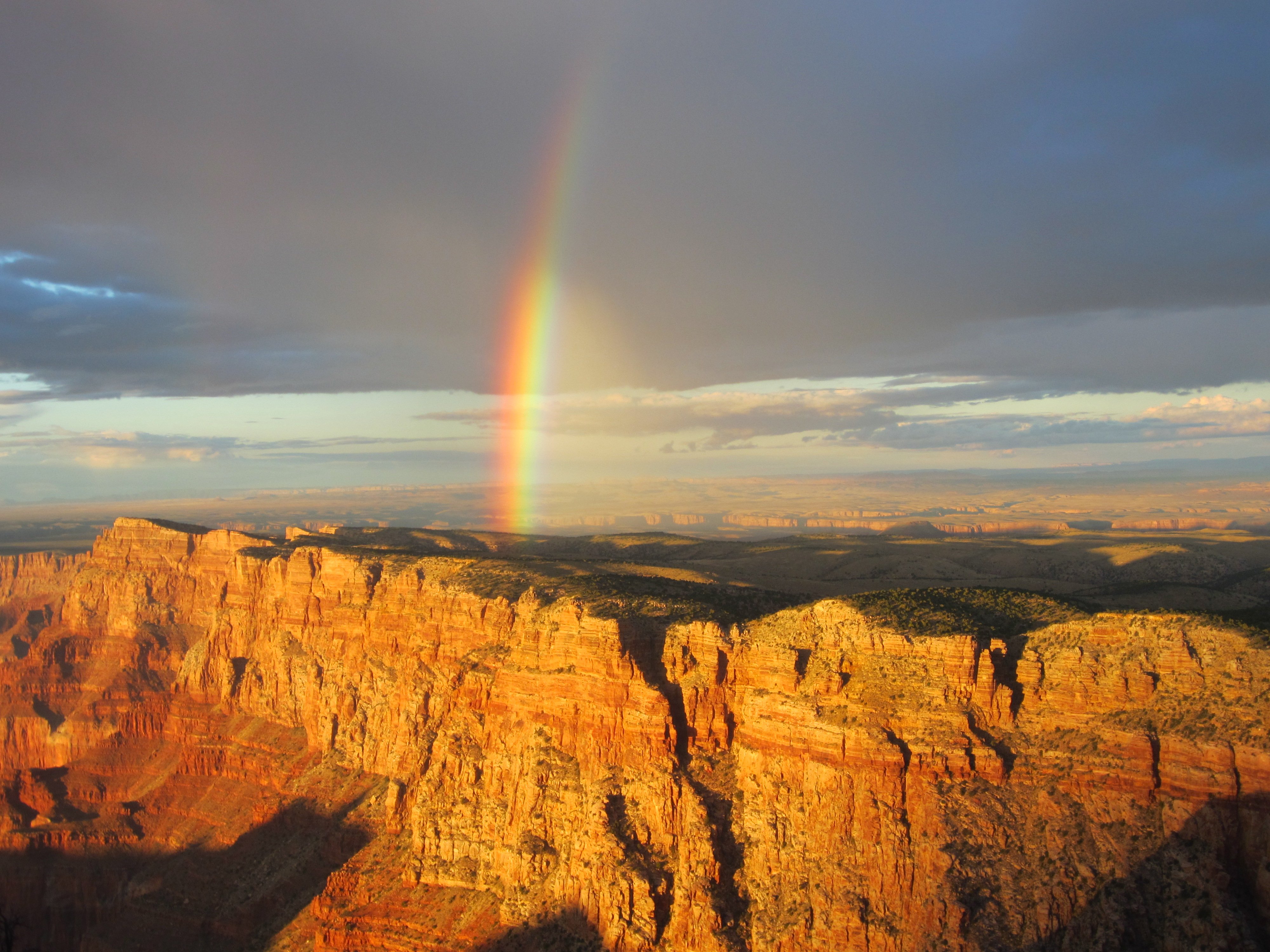 Grand Canyon At Sunset Plus Rainbow 4k Wallpaper