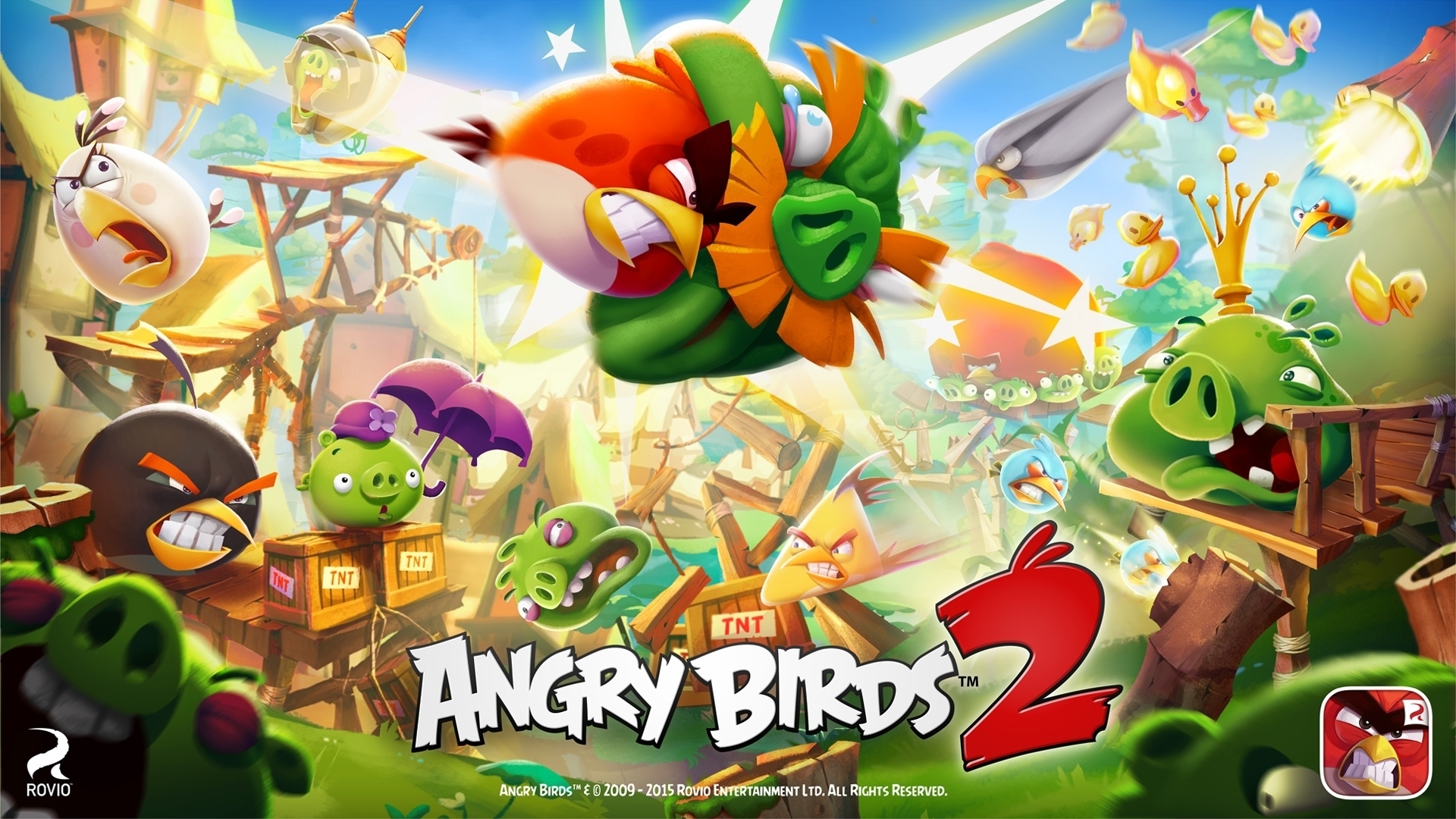 Hình nền về những chú chim điên trong Angry Birds
