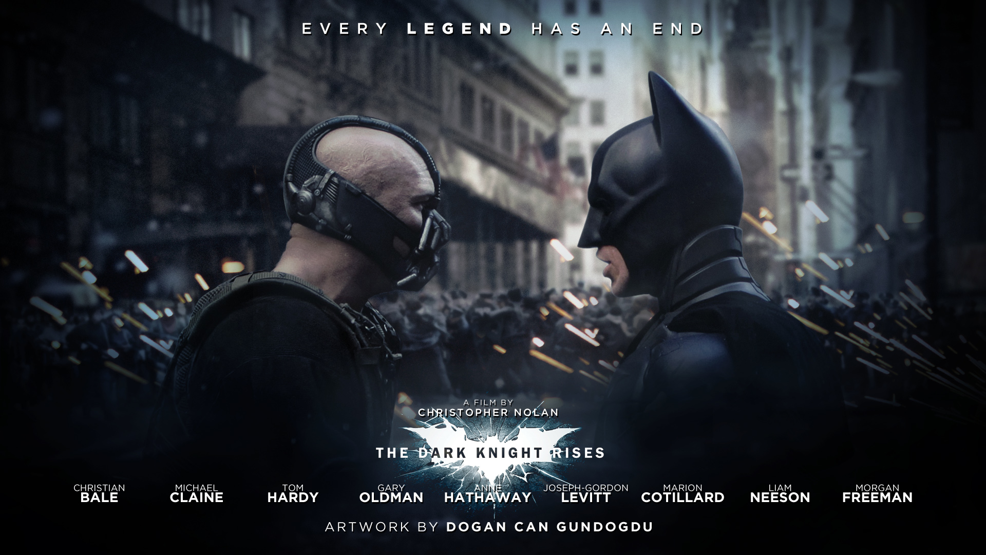 Bane and Batman in The Dark Knight Rises HD wallpaper