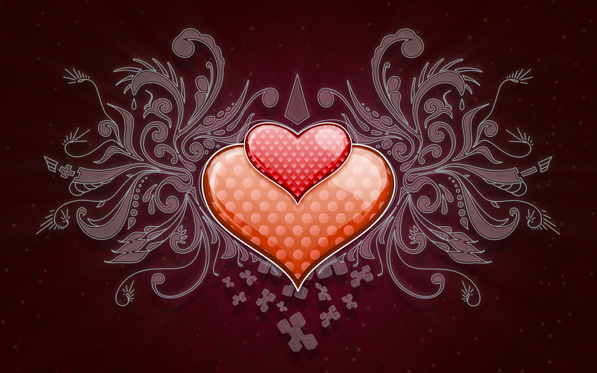 Heart Love Vector Wide HD wallpaper