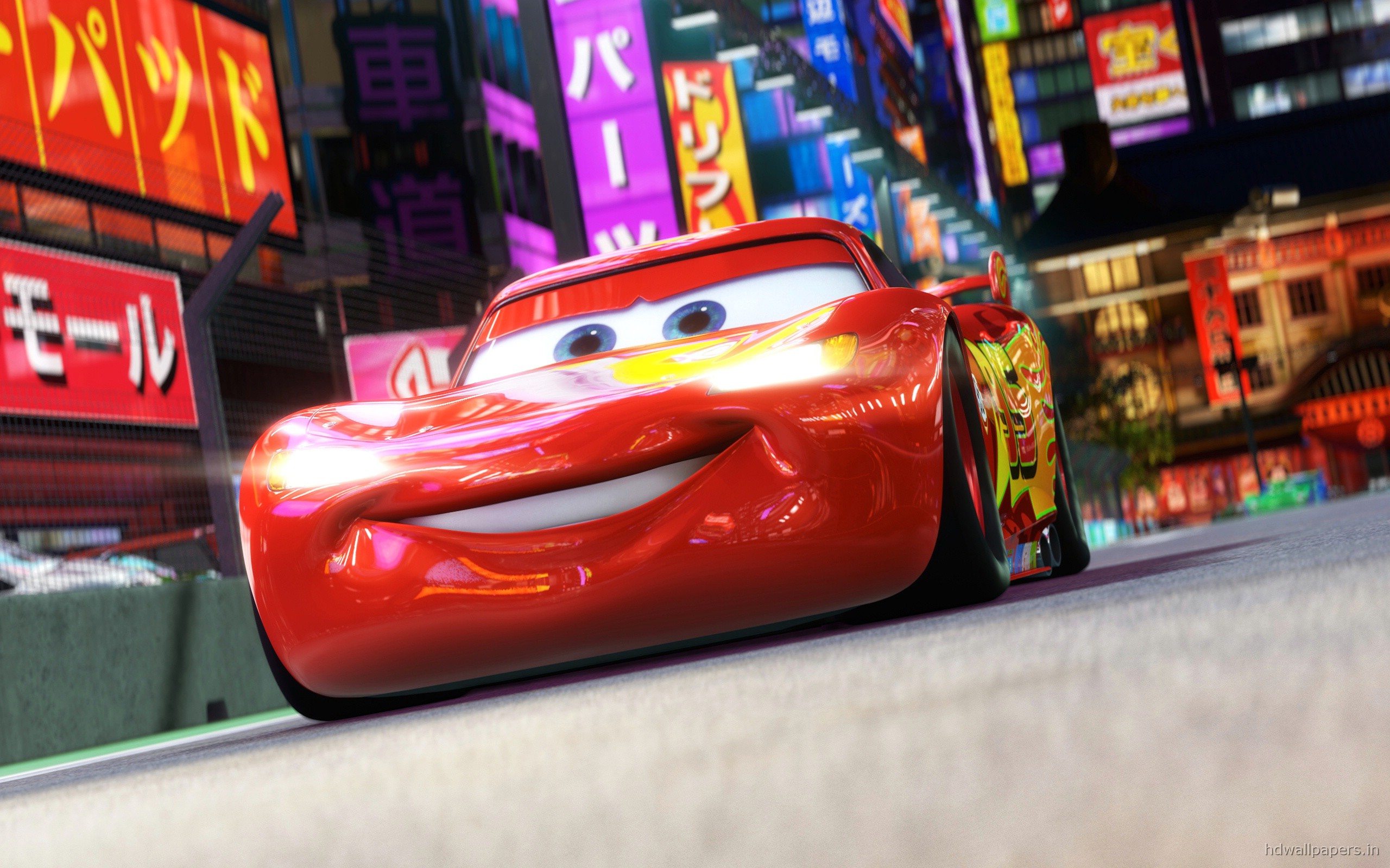 Lightning McQueen in Cars 2 HD wallpaper