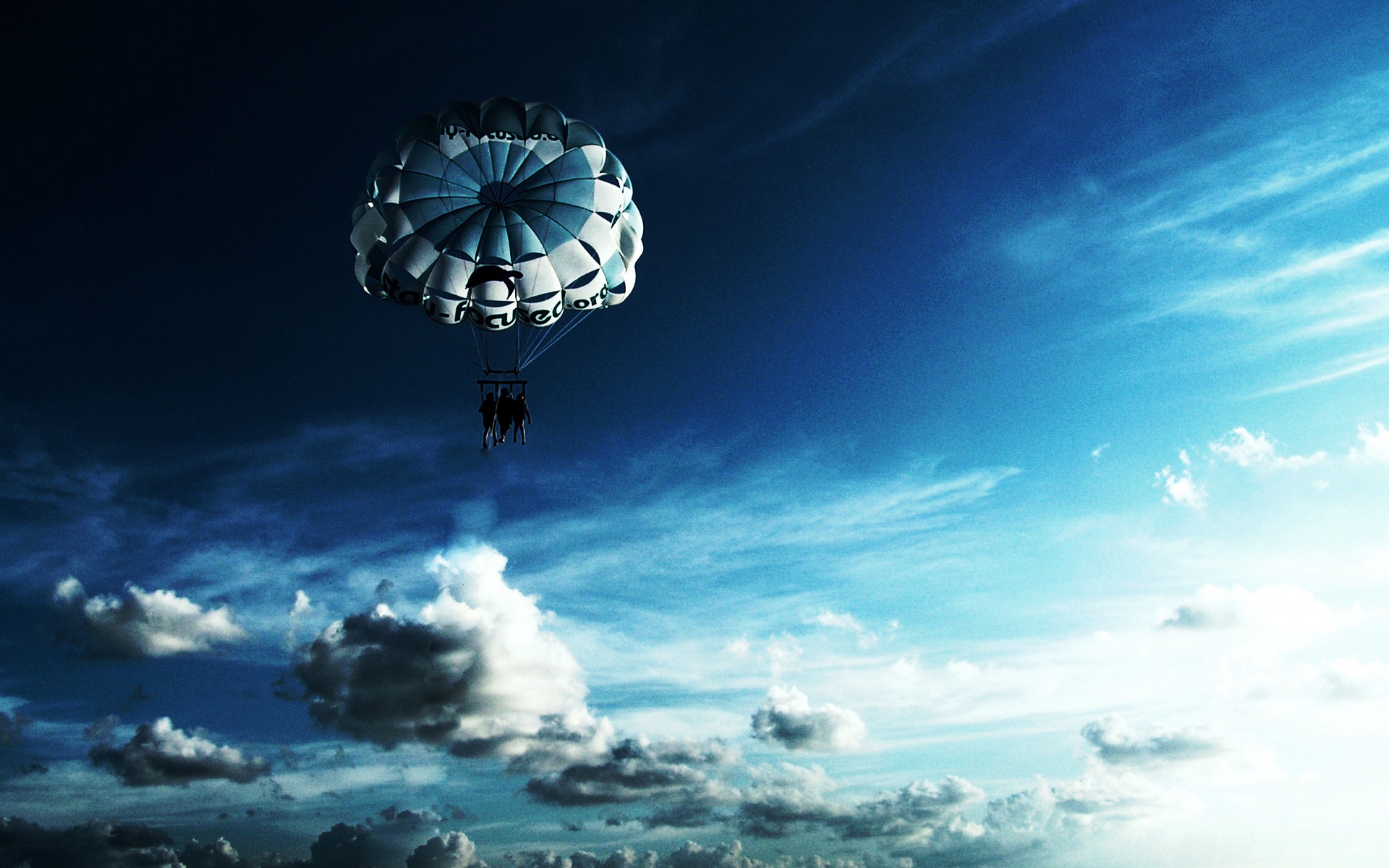 Sky Parachuting HD wallpaper