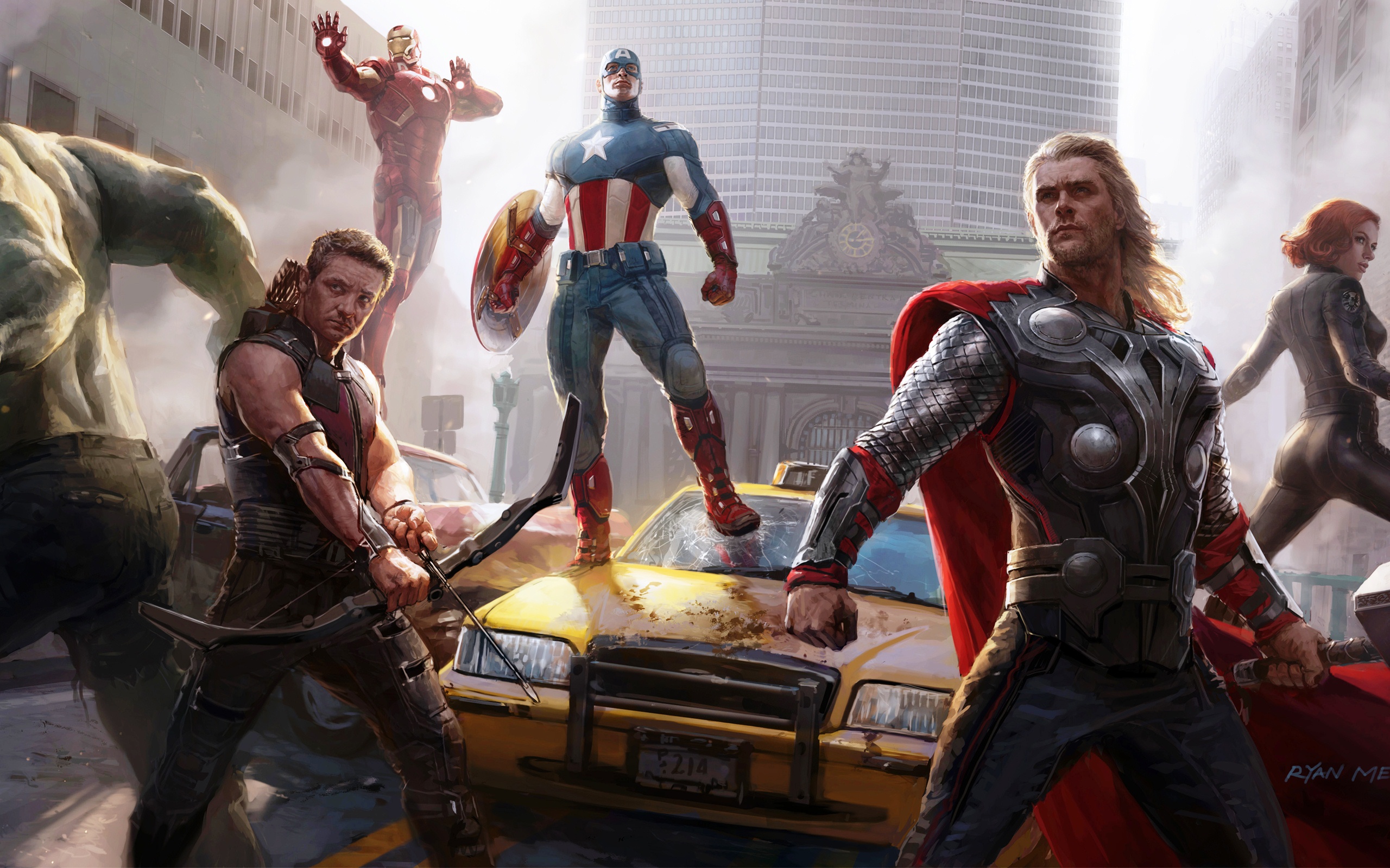 The Avengers Concept Art HD wallpaper