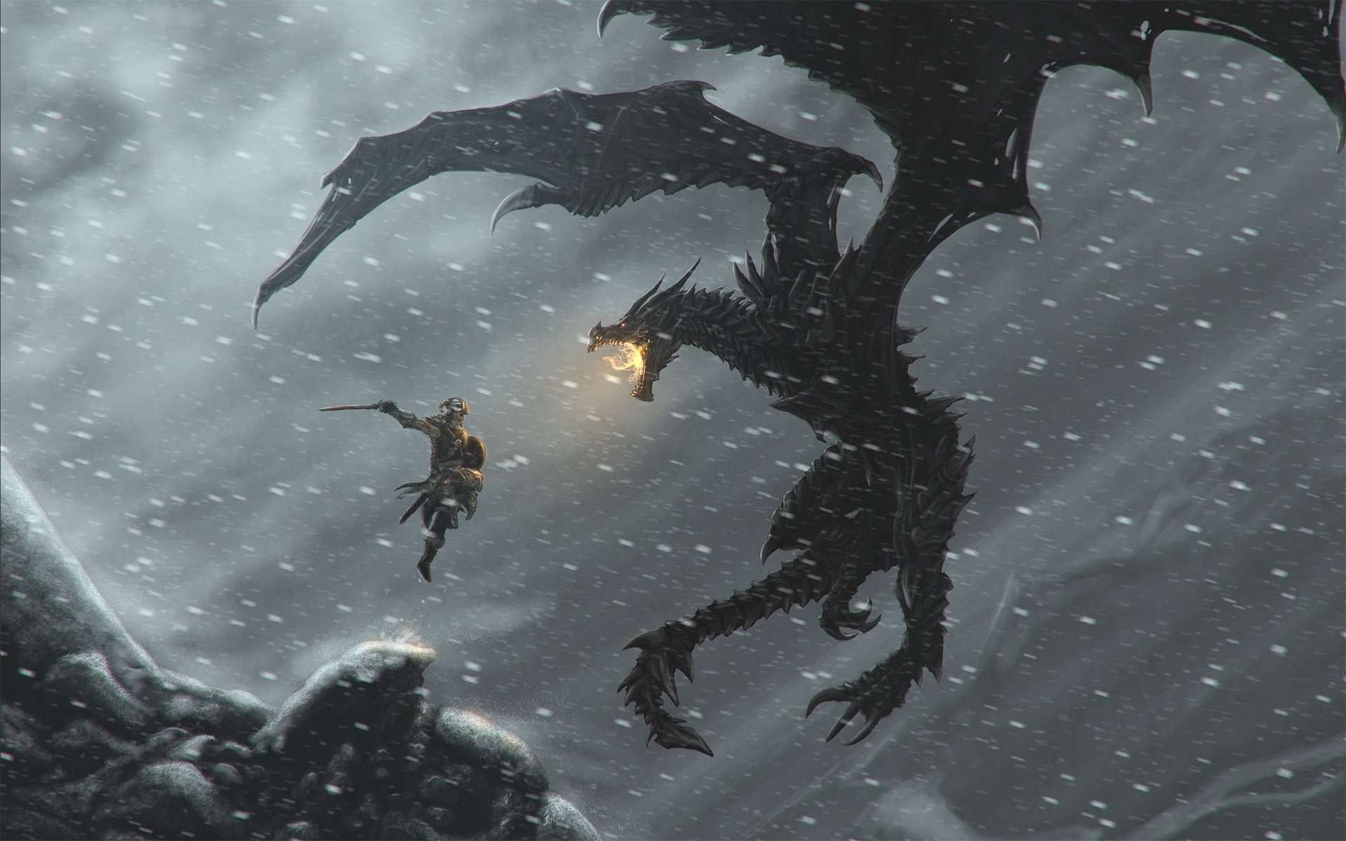 The Elder Scrolls V Skyrim Dragonborn HD wallpaper