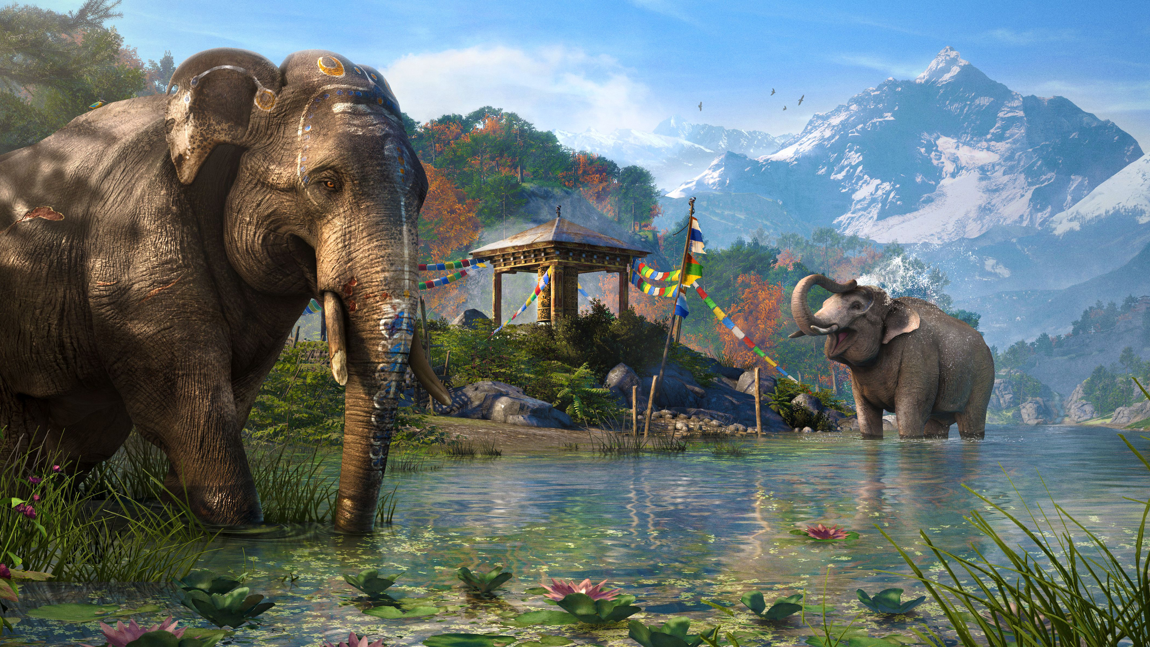 Far Cry Elephants 4K wallpaper