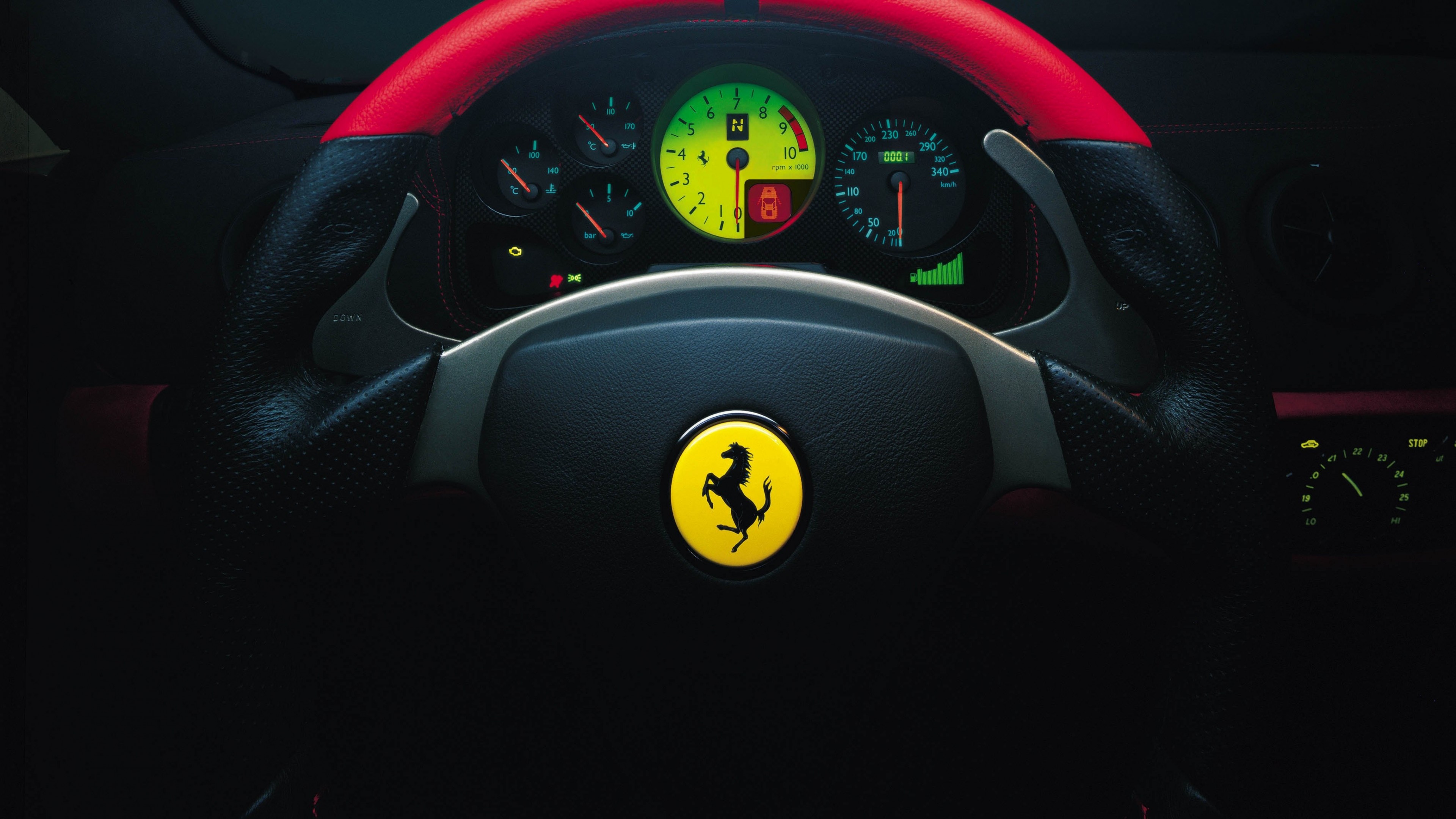 Ferrari Steering Wheel 4K wallpaper