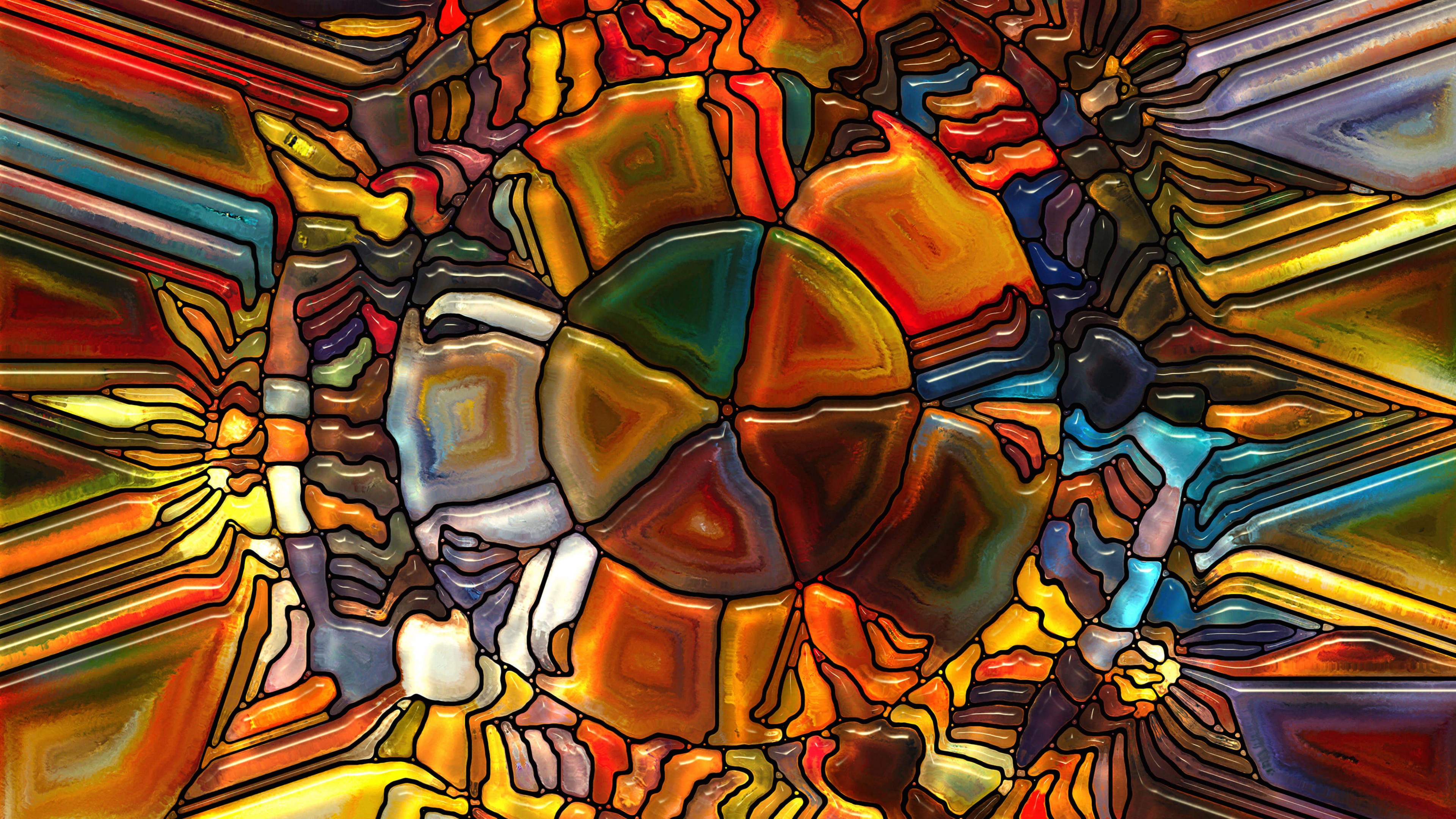 a beautiful colorful stained glass background decorative wallpaper with  leaves color 22536896 Stock Photo at Vecteezy