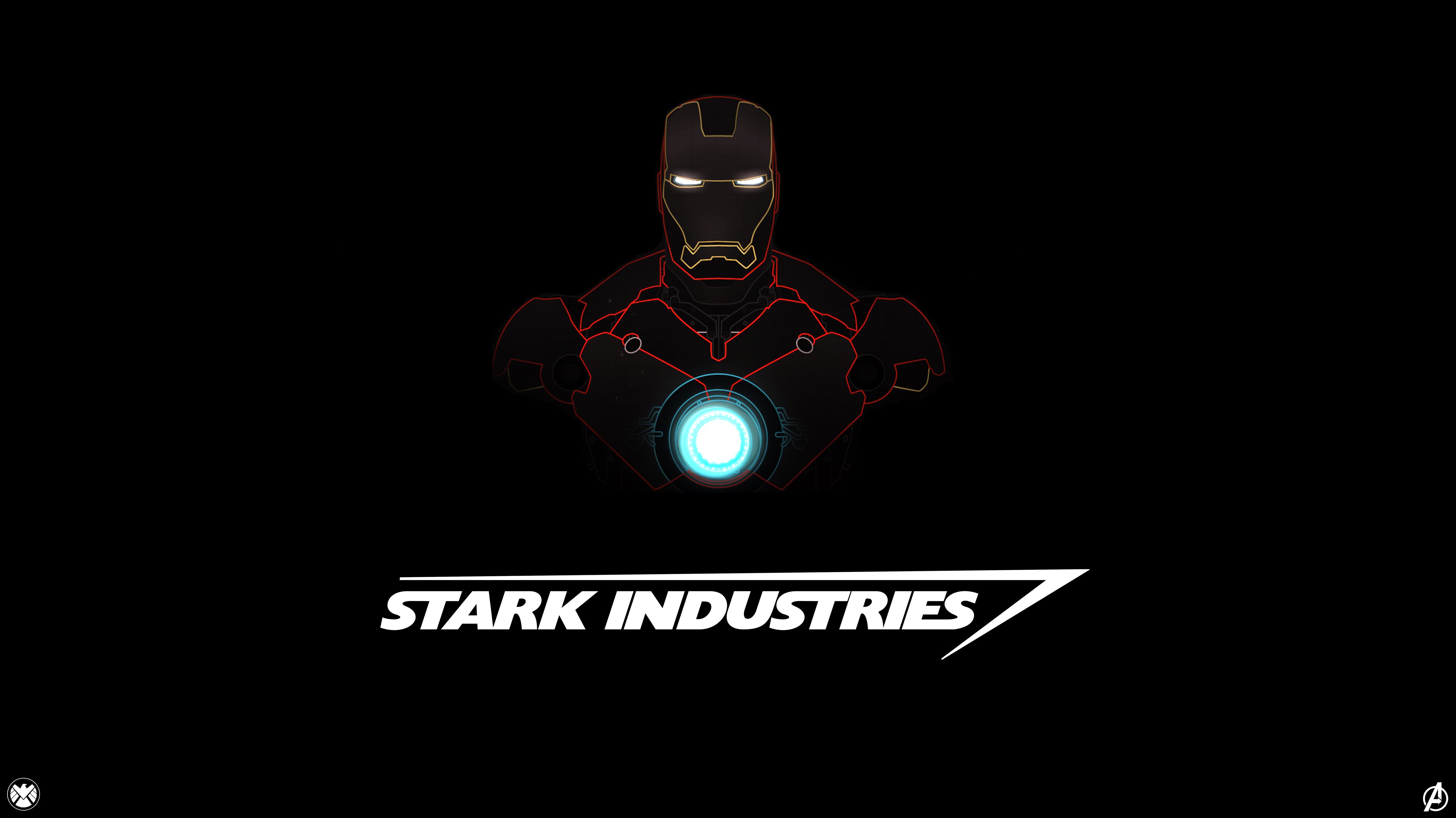 Neon Iron Man 4K wallpaper
