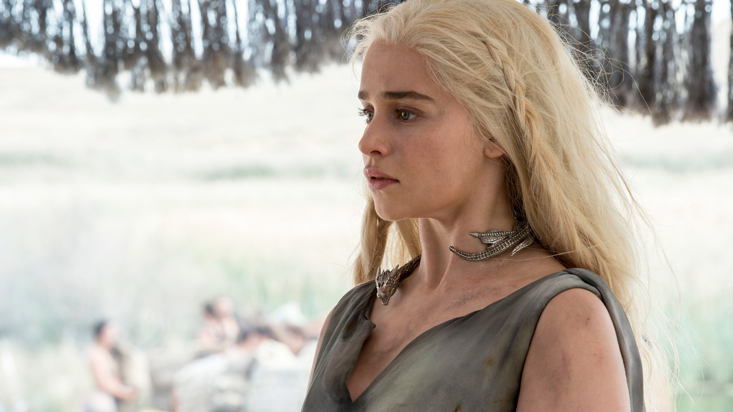 Game Of Thrones Daenerys Targaryen in War With Her Dragon 2K wallpaper  download