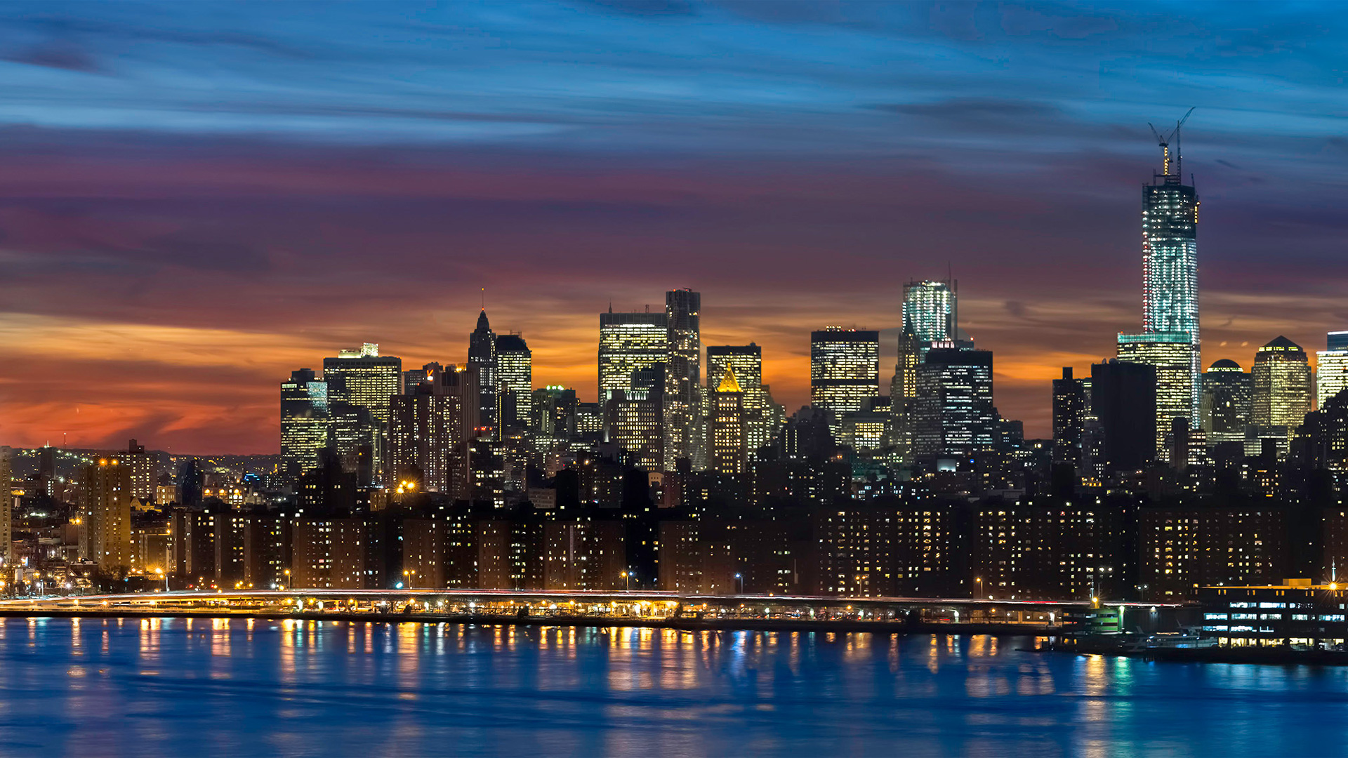 Manhattan Skyline New York Panorama HD wallpaper