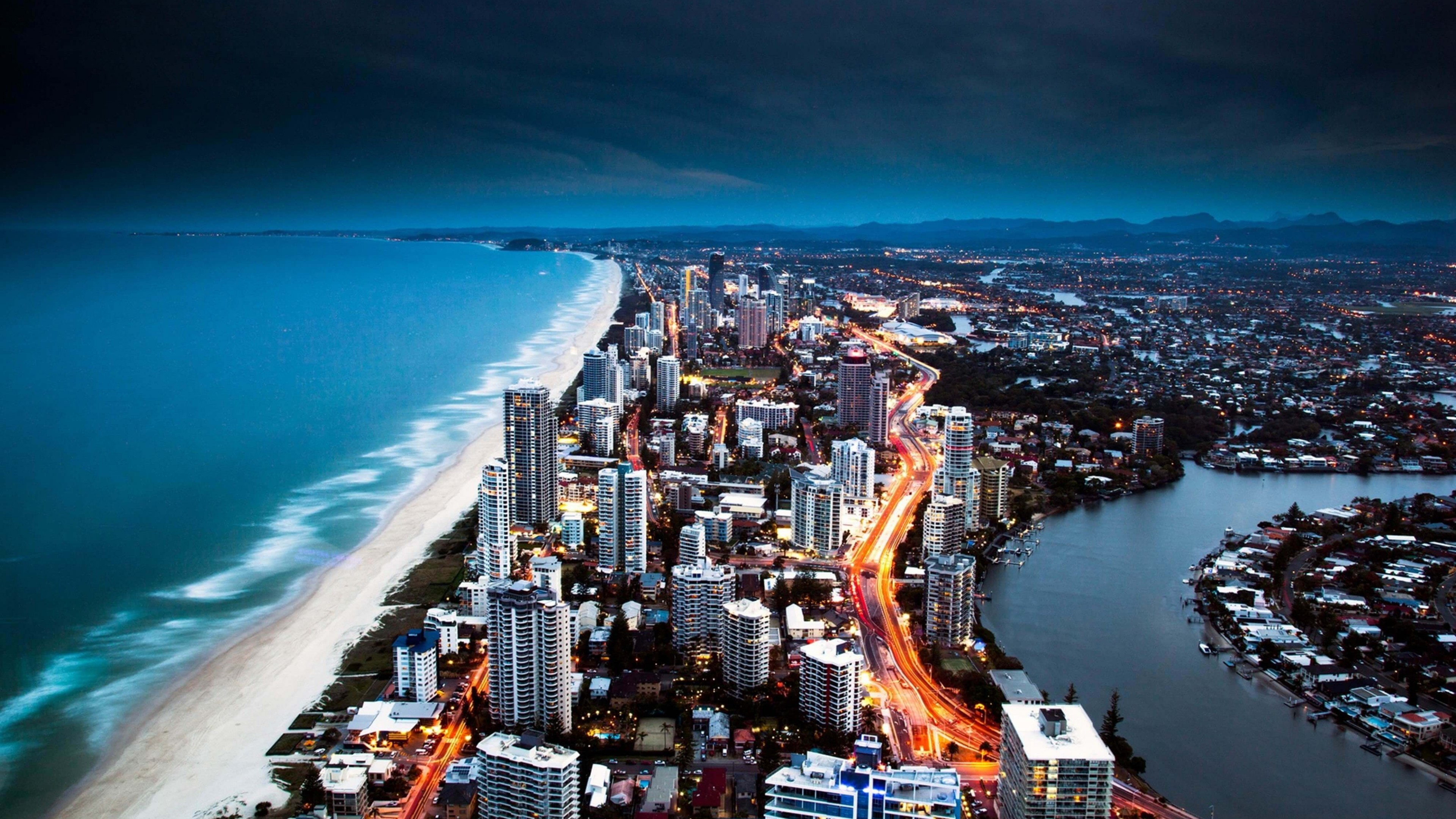 Gold Coast Top View Australia 4K wallpaper