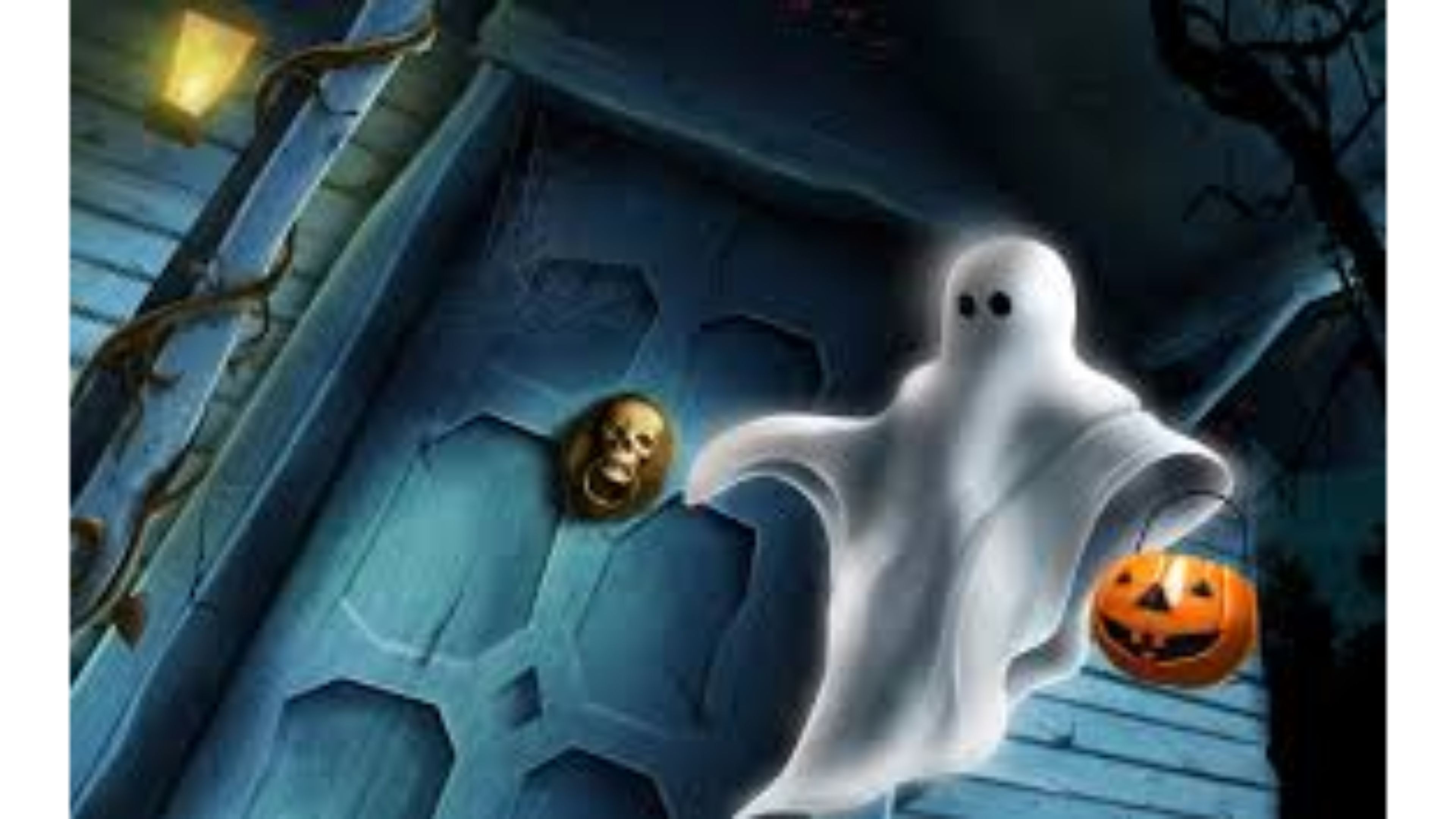 White Ghost Happy Halloween S 4K wallpaper