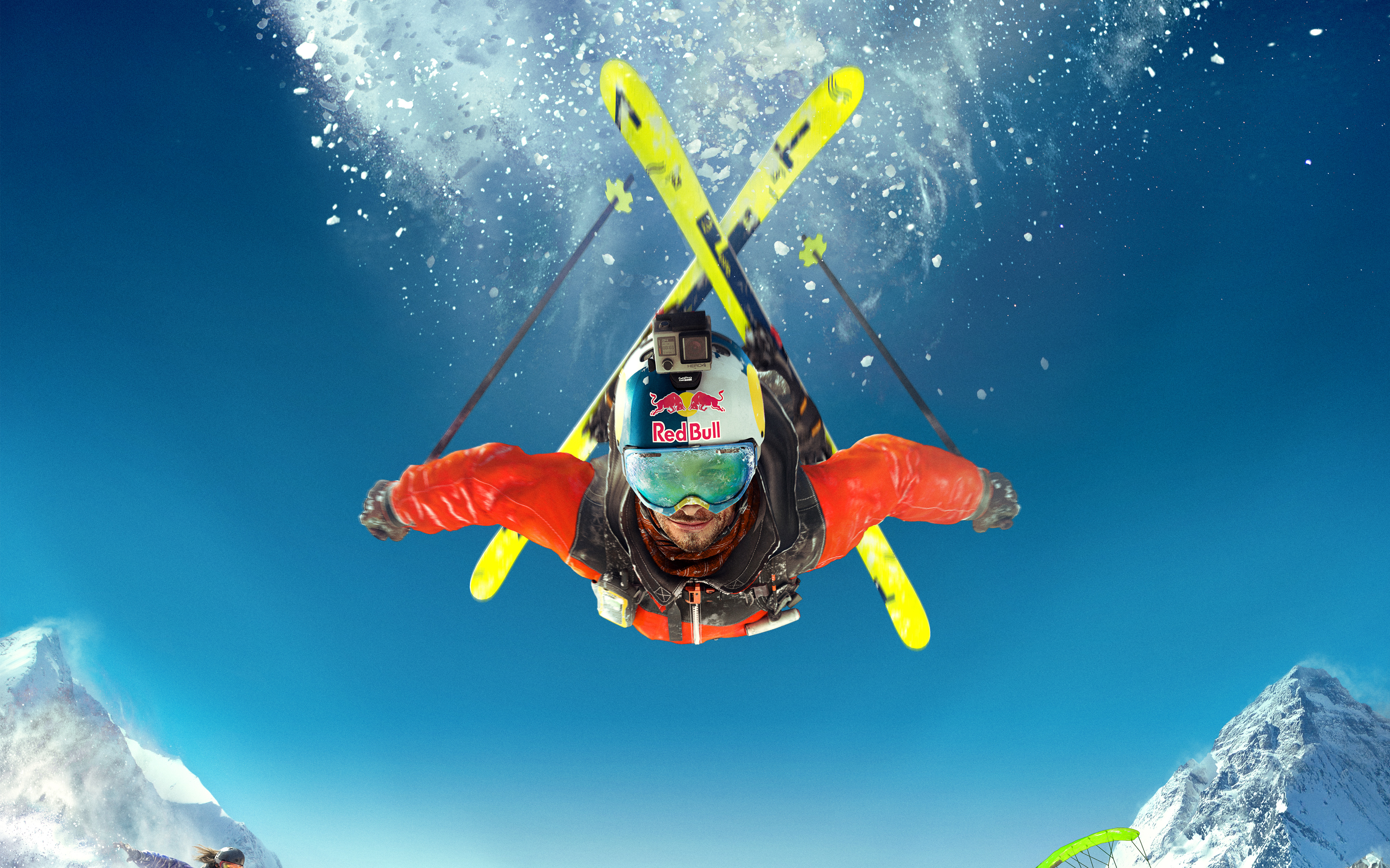 Snow Skiing In Action  Download Free HD Mobile Wallpapers