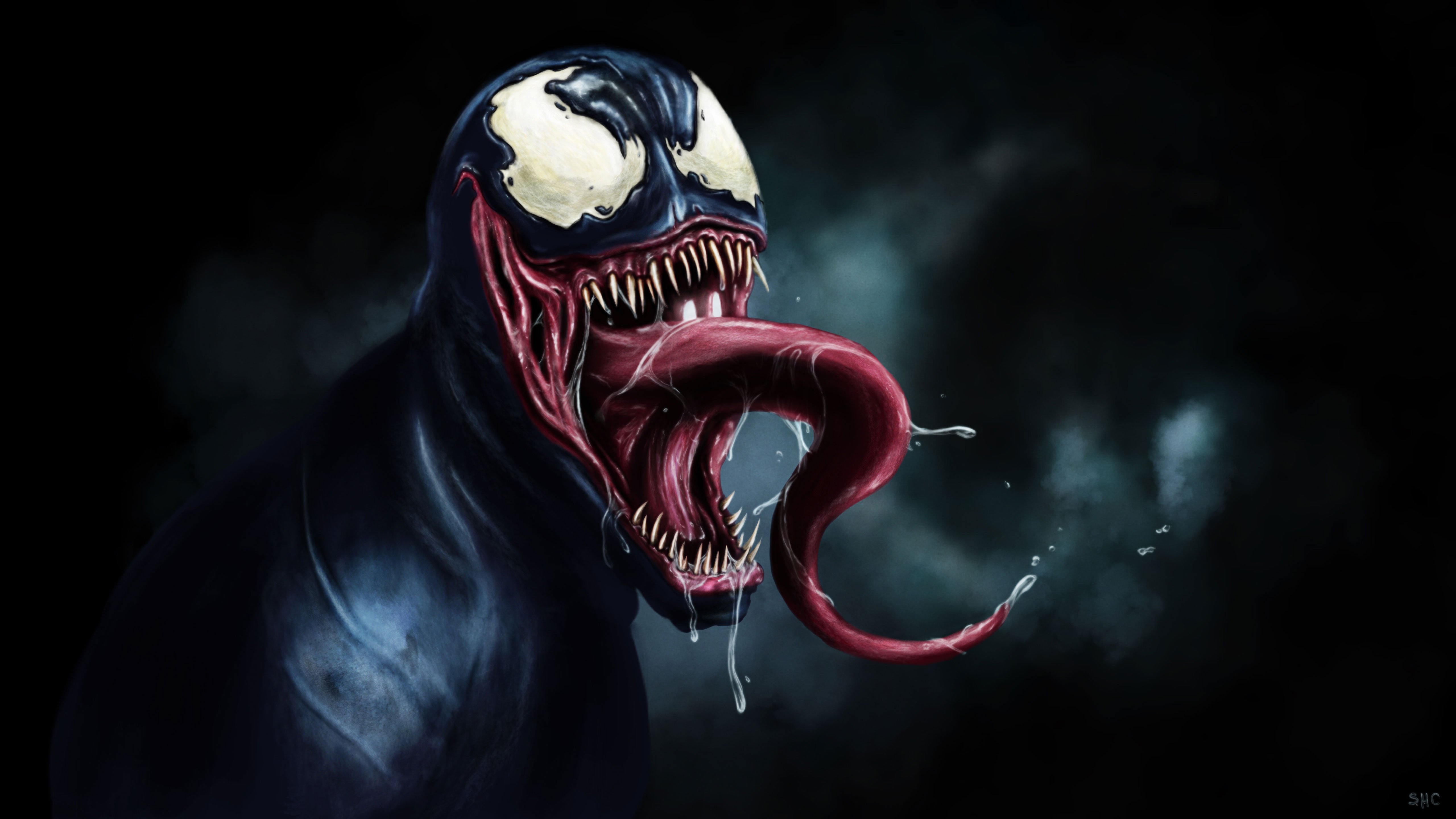 Venom Drawing 4K wallpaper