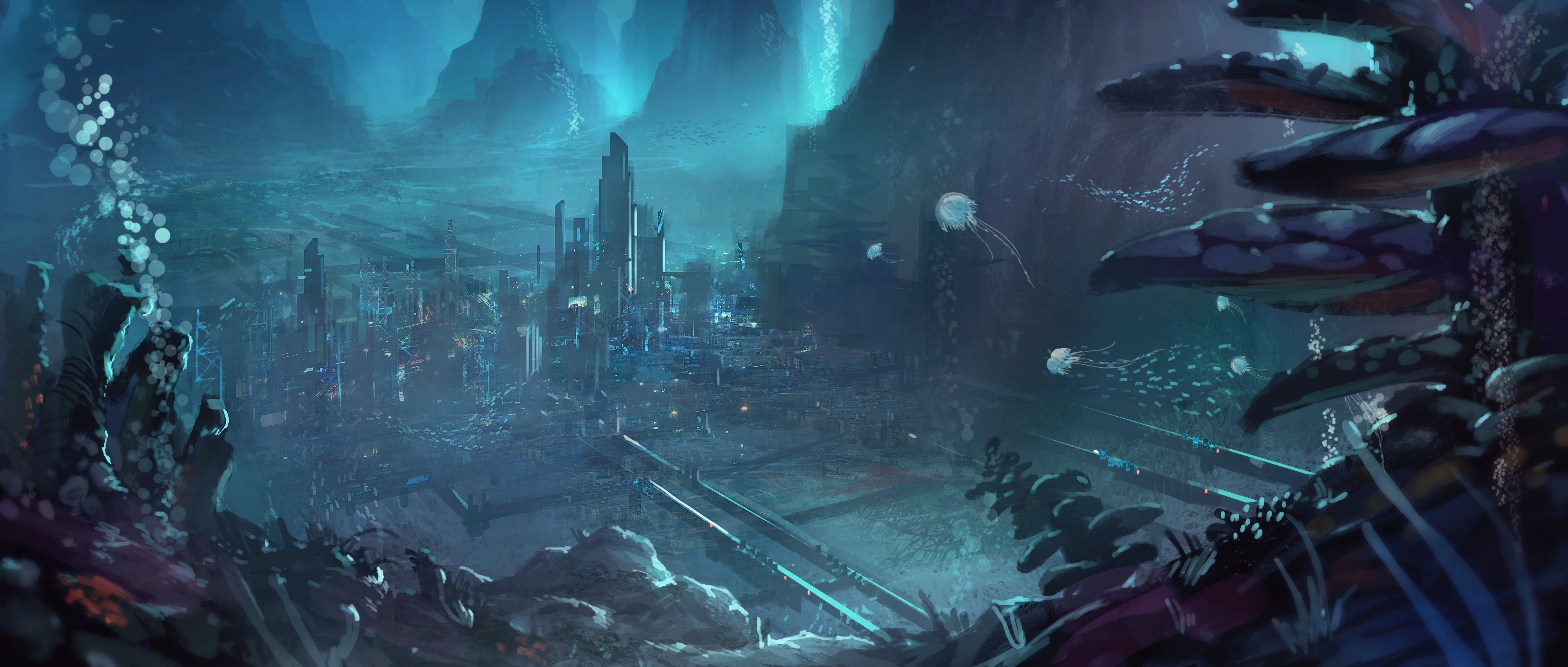Backgrounds For Alien City 4K wallpaper