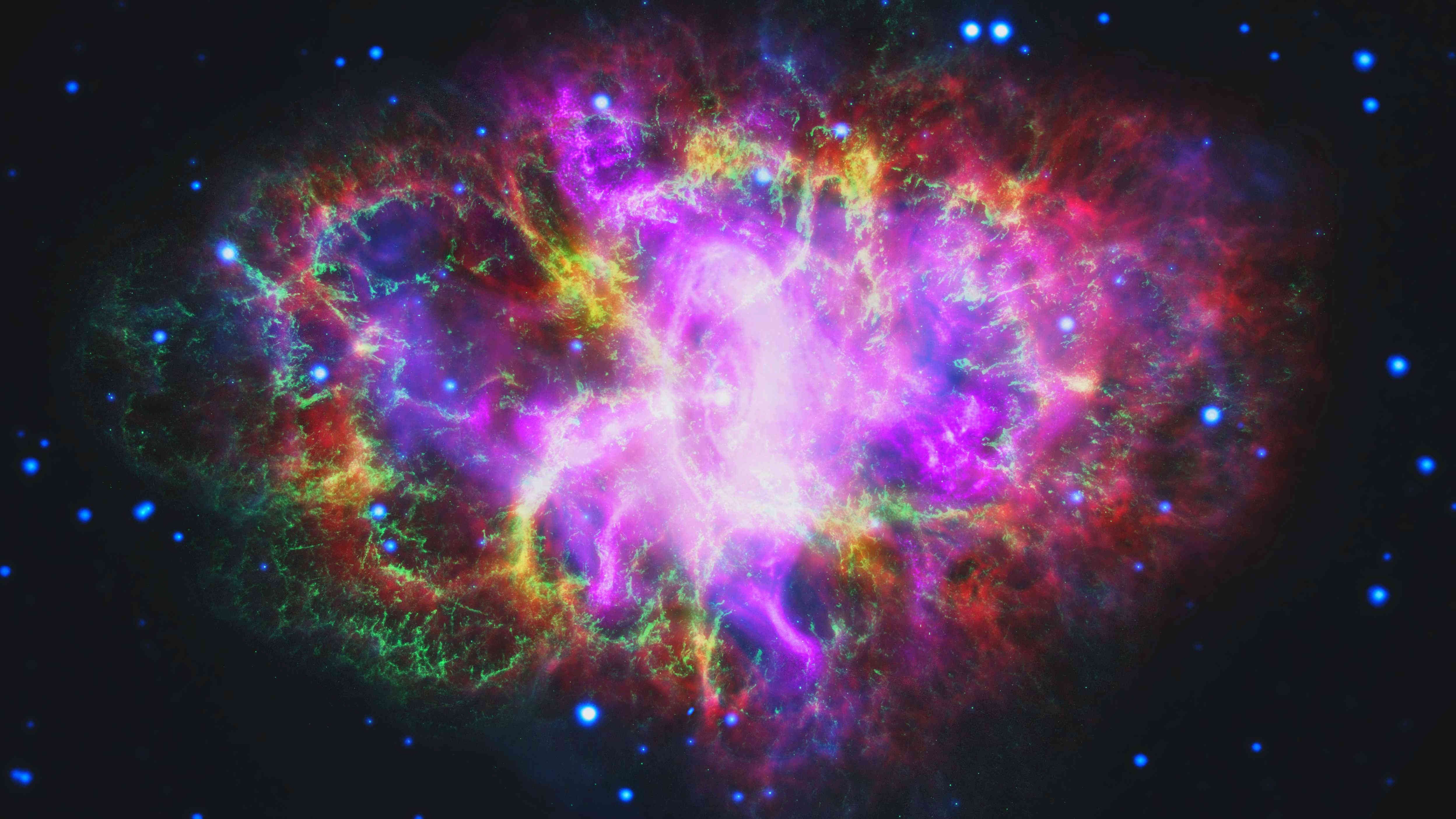 Multiwavelength Crab Nebula 4K wallpaper