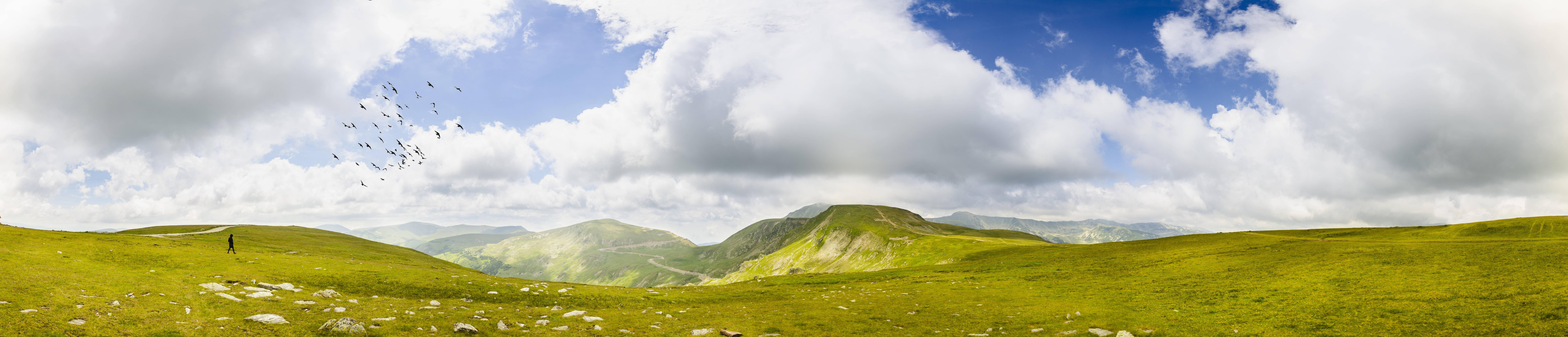 Ultrawide Panoramic View of Trans Alpina 4K wallpaper