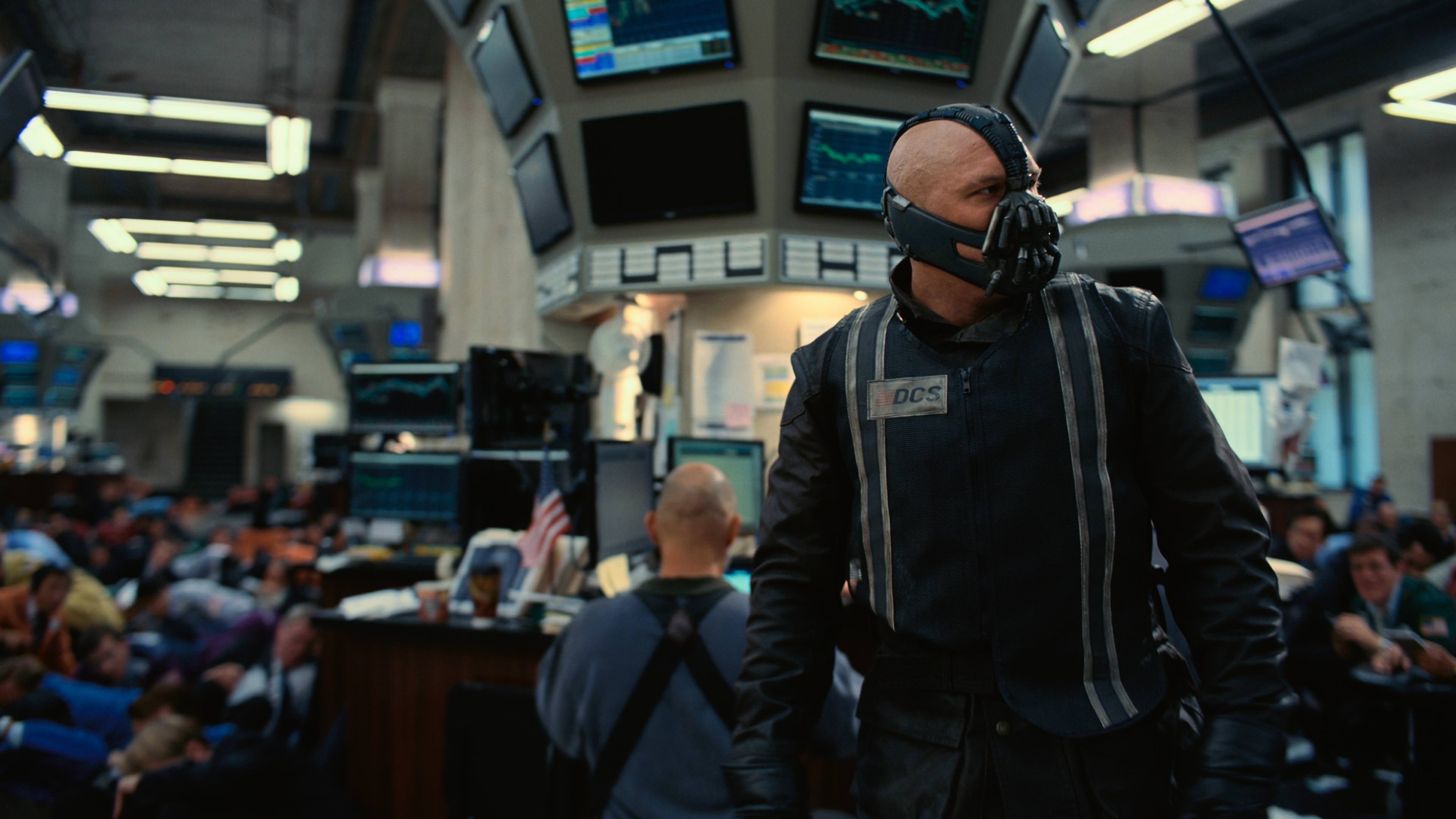 Attack on the Stock Exchange - The Dark Knight Rises 4K wallpaper