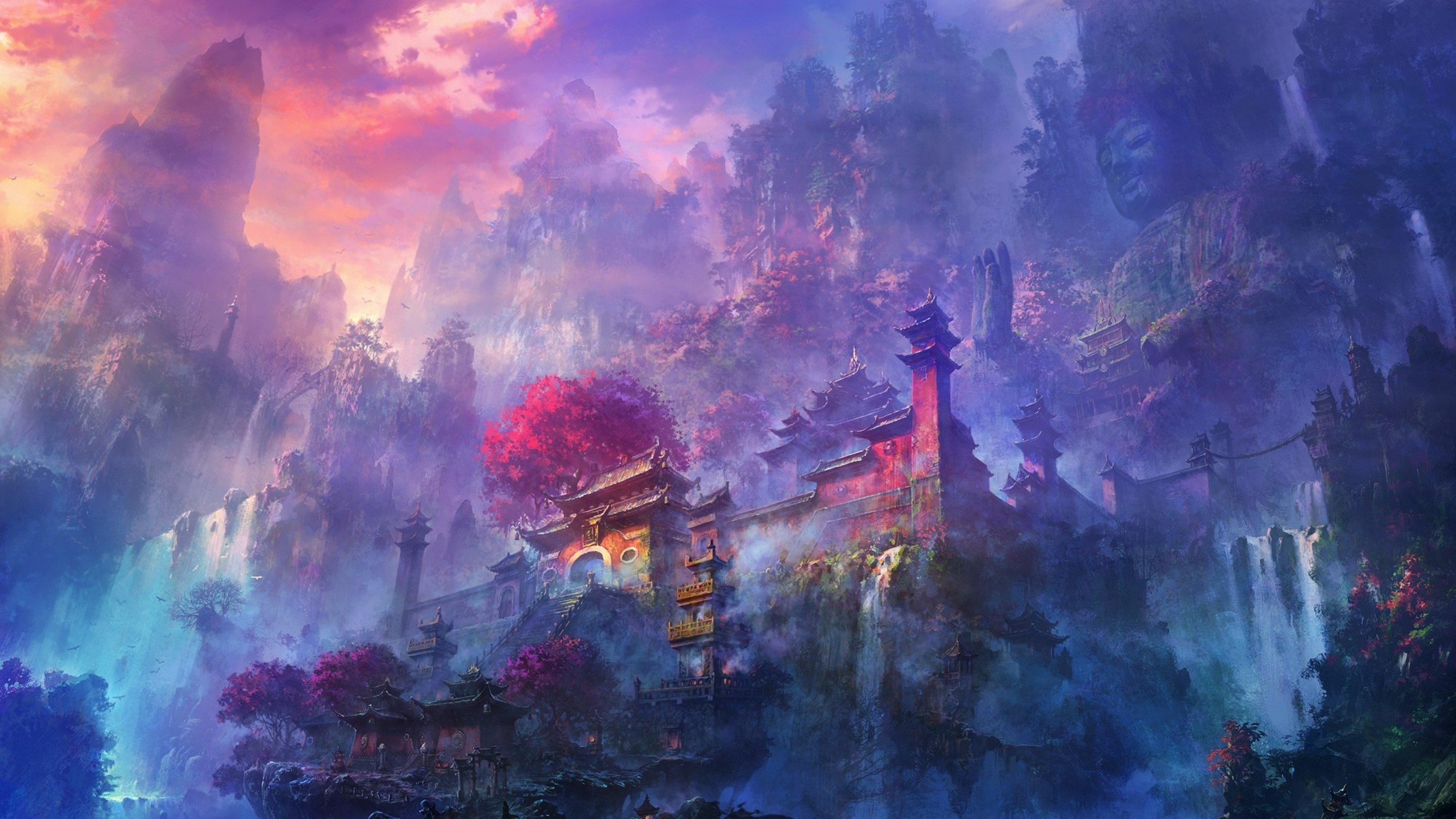Shaolin Temple by Shuxing Li. 4K wallpaper