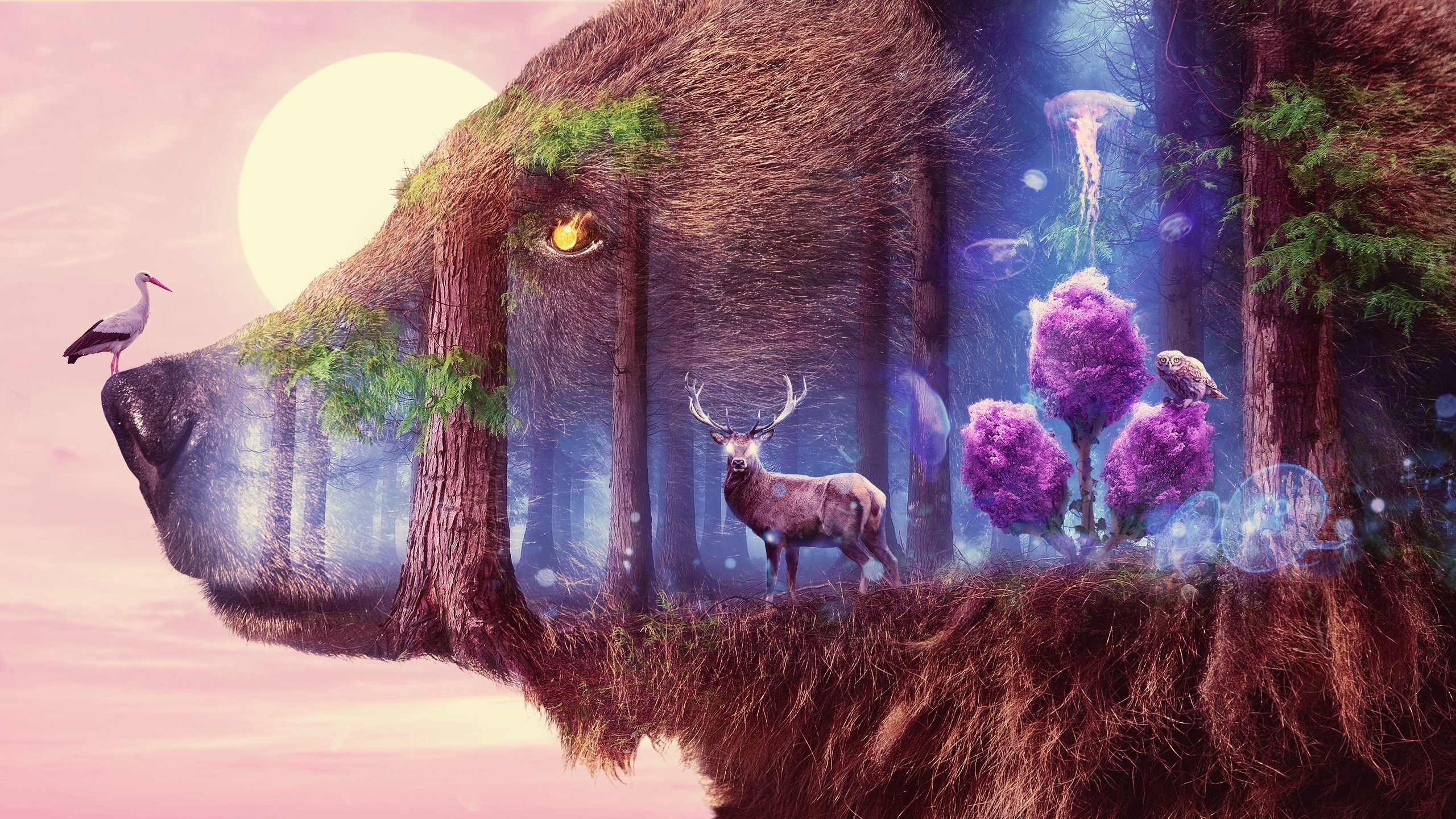 Mystical Wildlife HD wallpaper