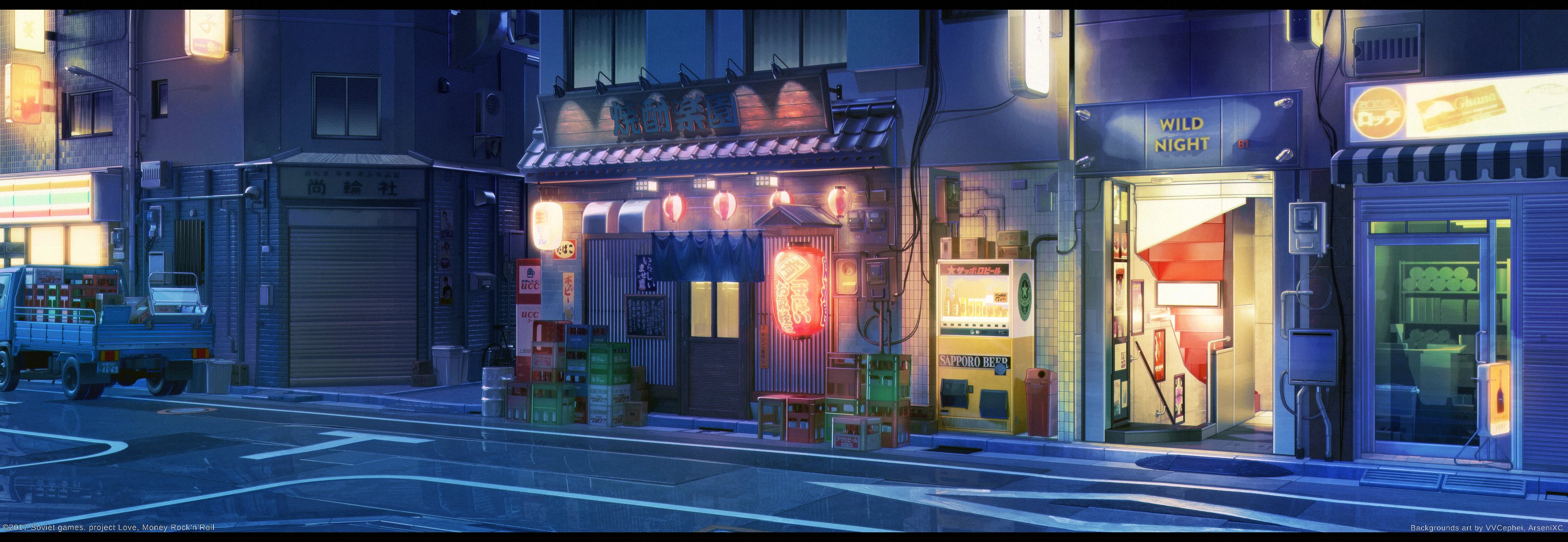 Japan Street Club HD wallpaper