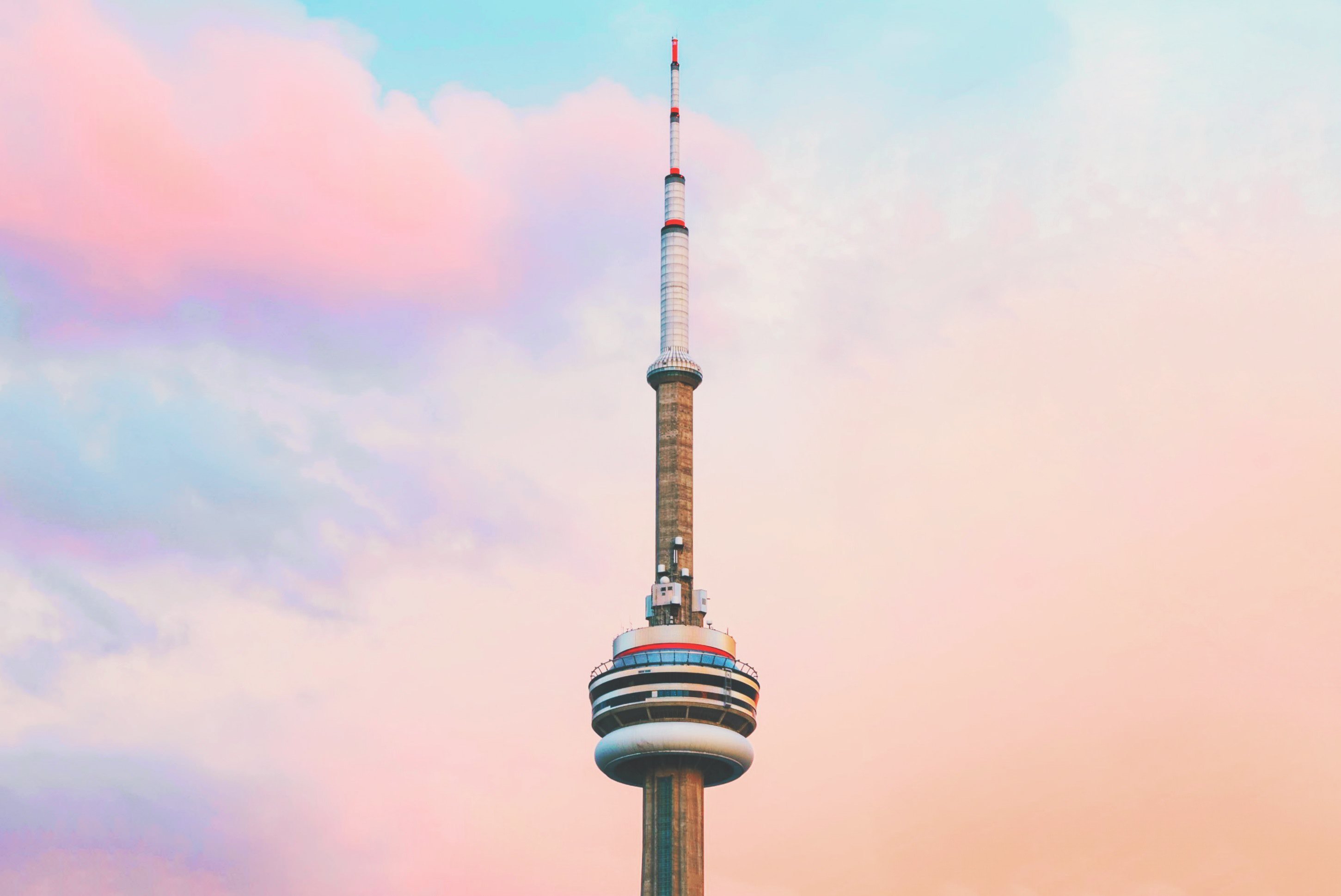 Toronto, Ontario, Canada., 2020 - CN tower behind fence 1425039 Stock Photo  at Vecteezy