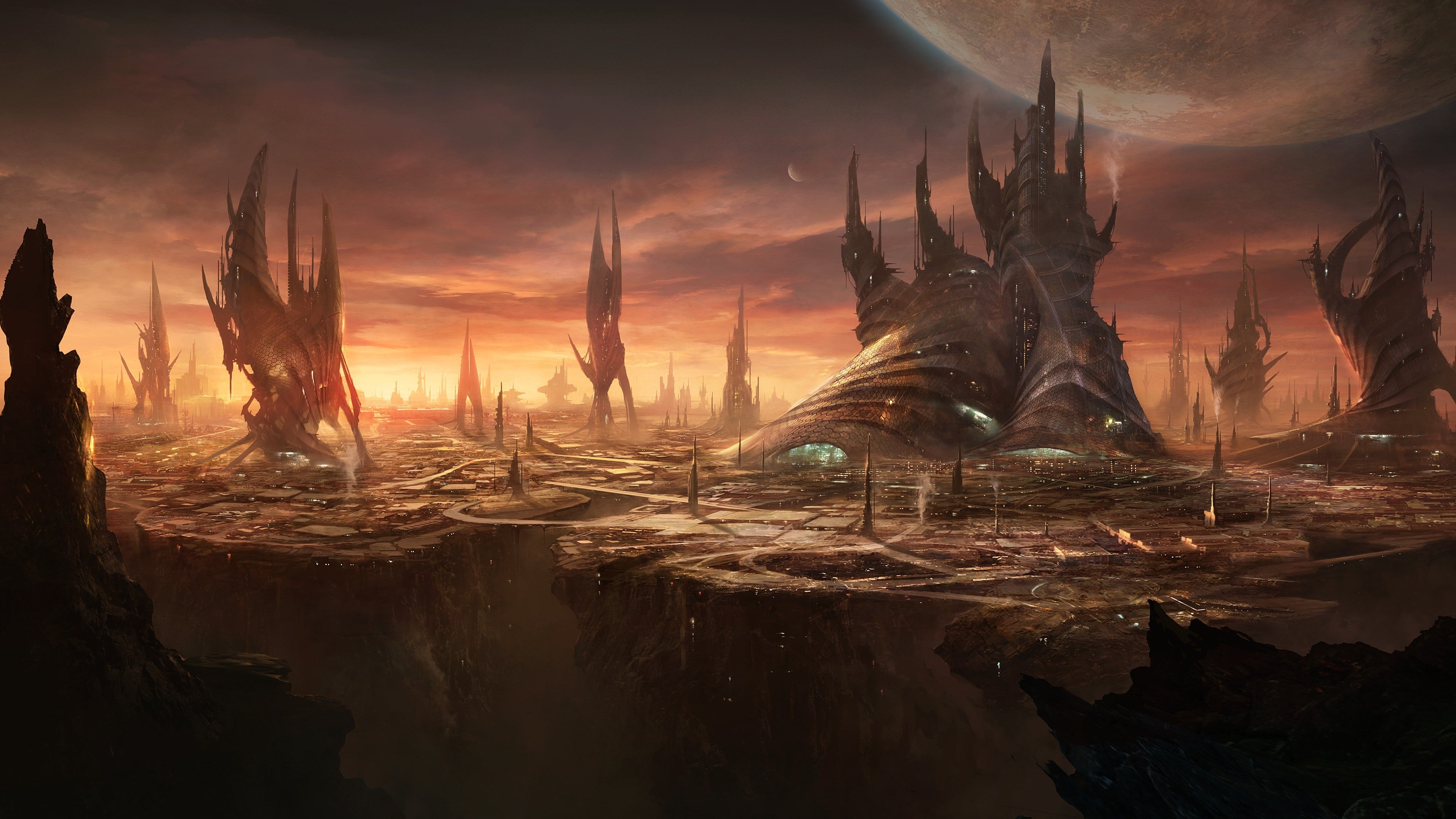 Stellaris Alien City 4K wallpaper