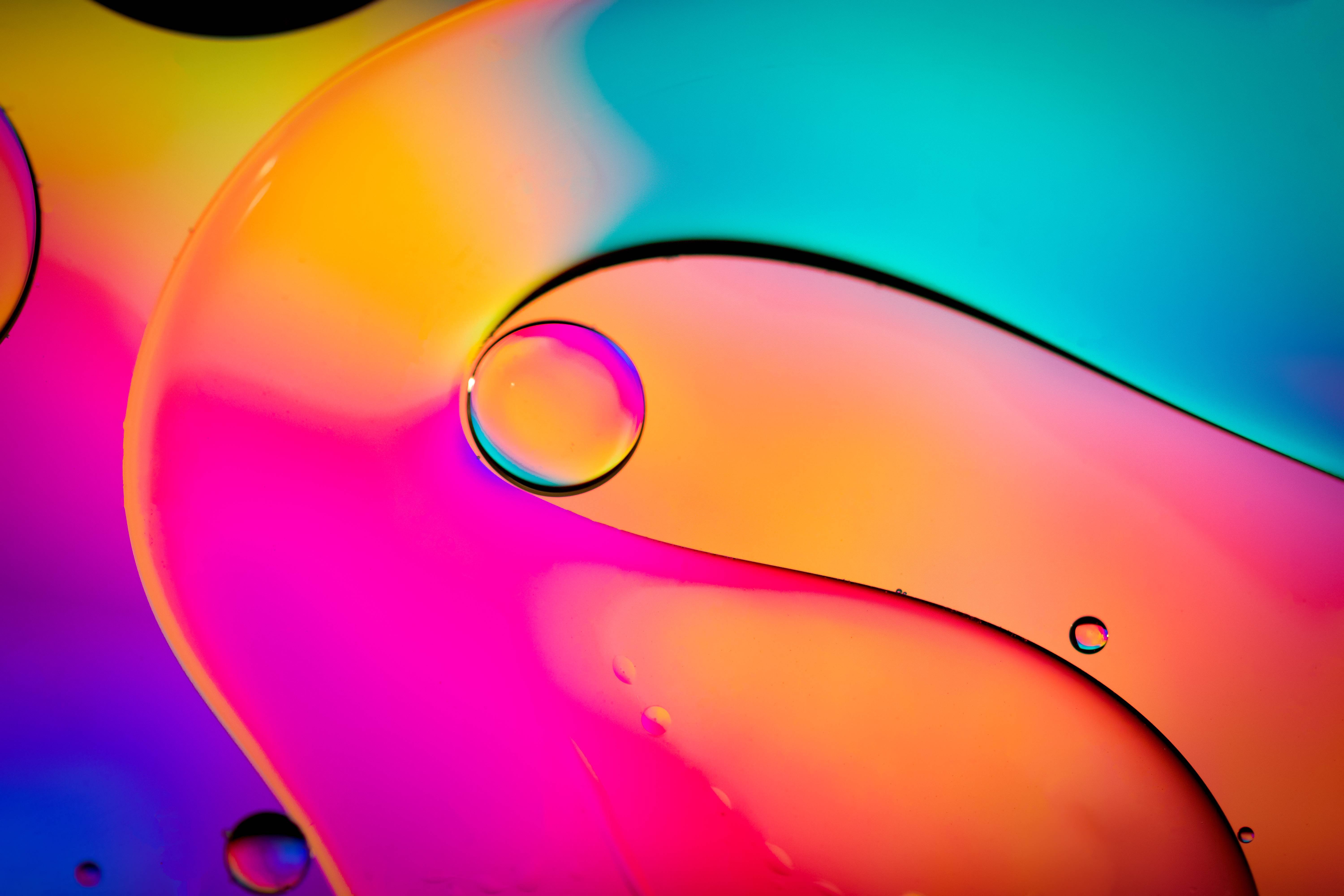 Oil with bubbles on a colorful background Abstract background Soft - stock  photo 2008938 | Crushpixel