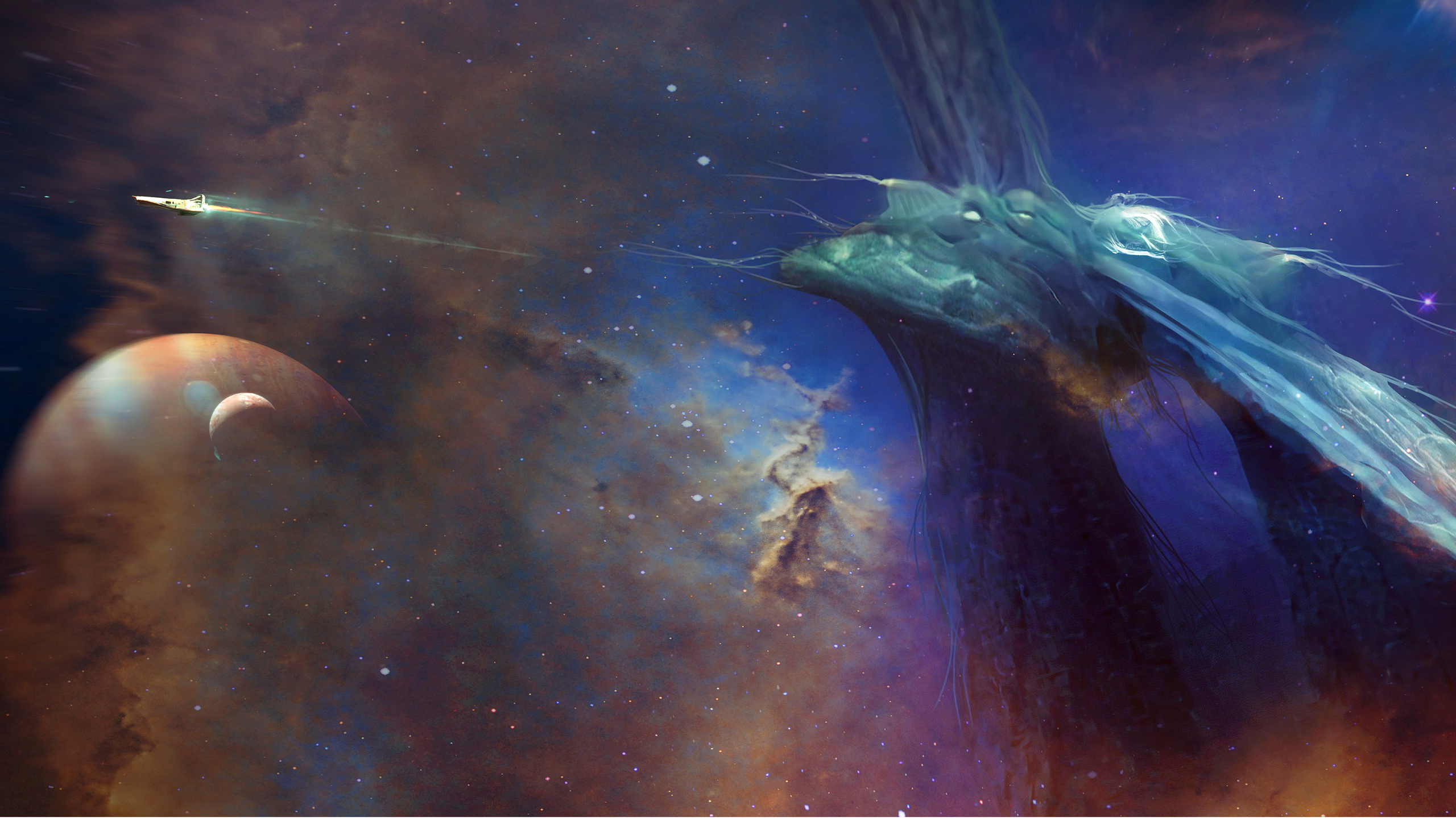Encounter at Ghost Nebula HD wallpaper