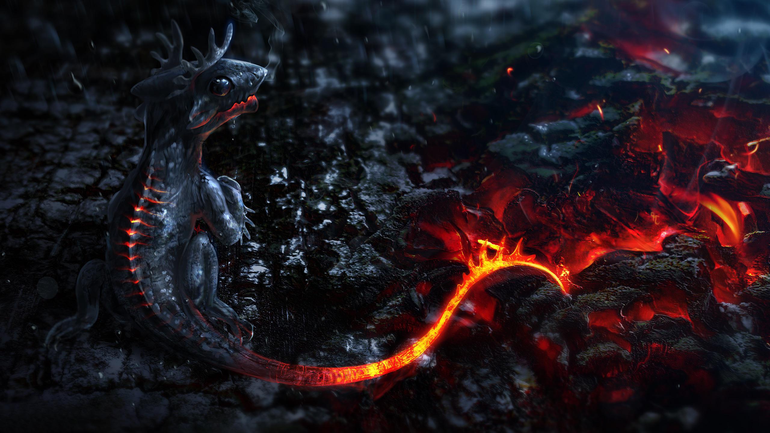 Lava Dragon HD wallpaper