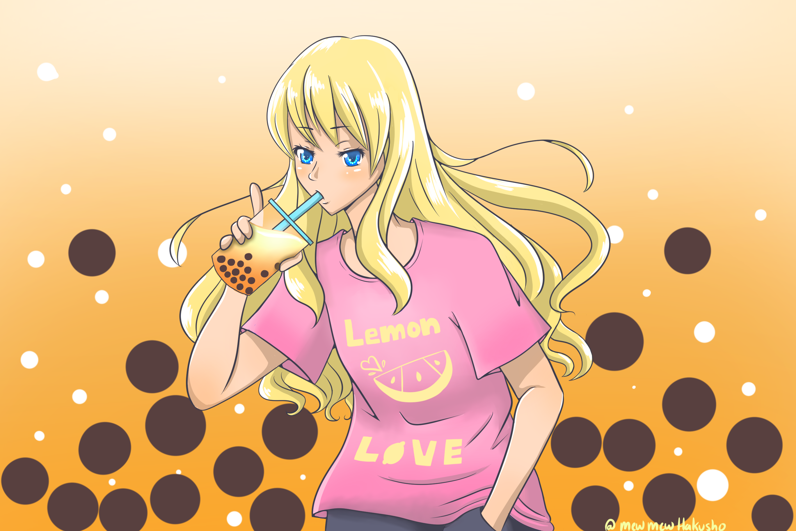Free download Funny Boba Queen Kawaii Bubble Tea Boba Anime Digital Art by  750x900 for your Desktop Mobile  Tablet  Explore 22 Cute Anime Girl  Drinking Boba Wallpapers  Anime Girl