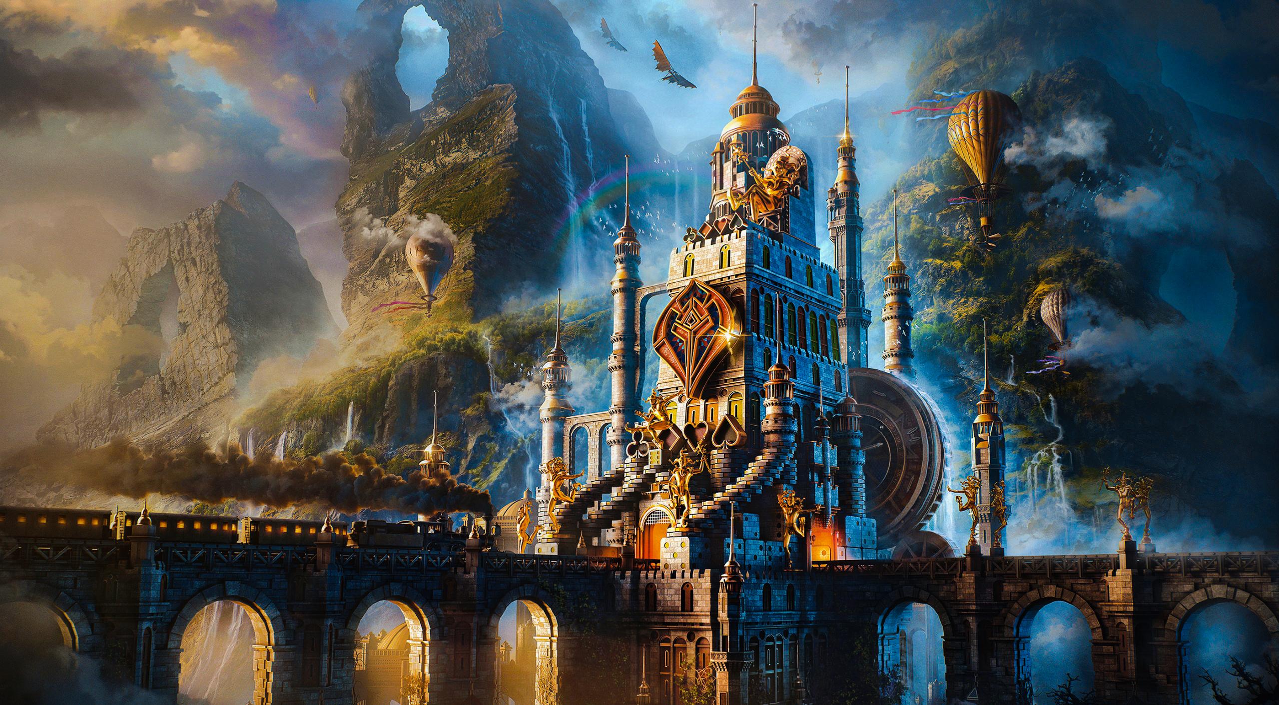 fantasy castle wallpaper