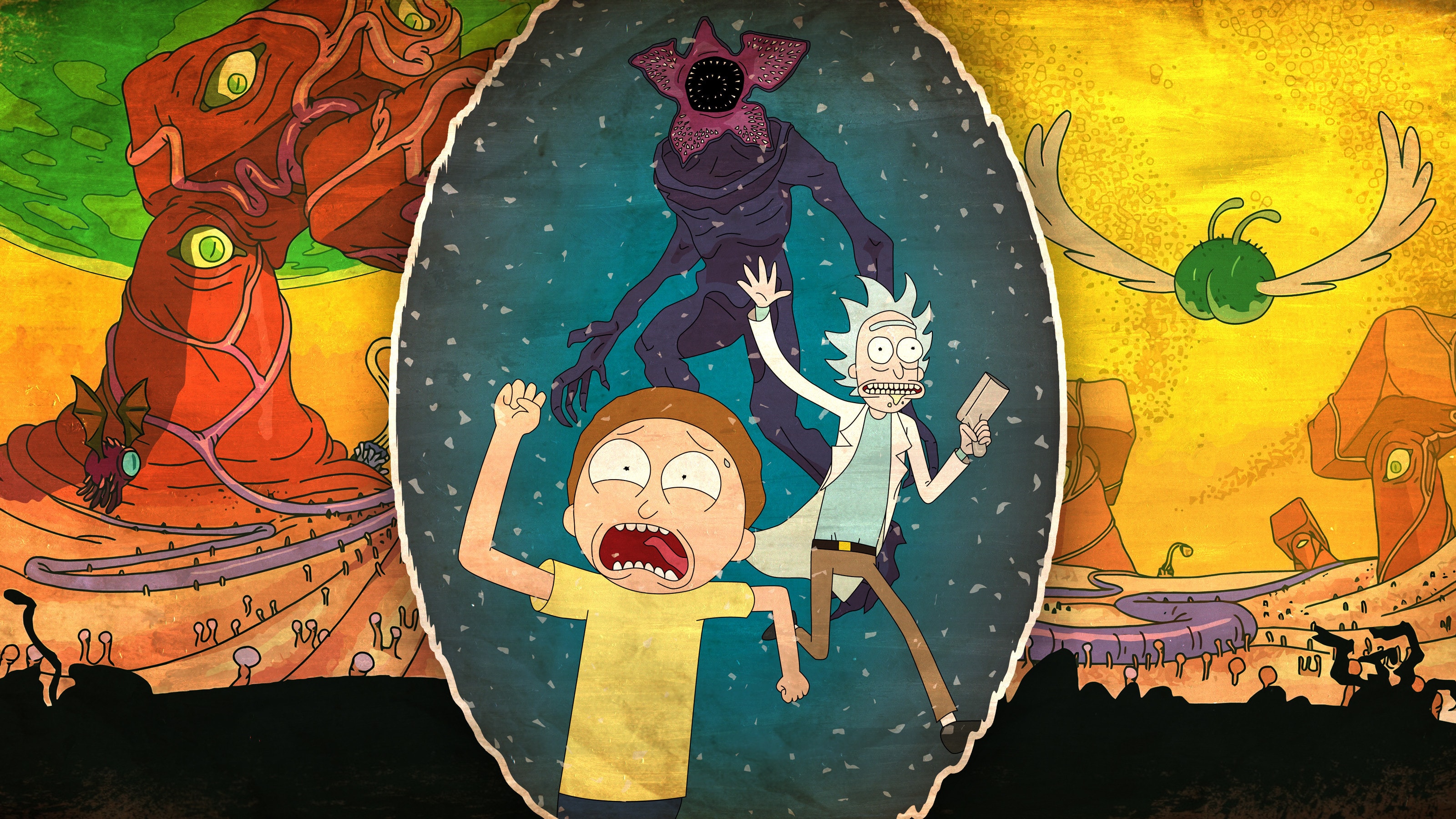 Epic colourful Space background  Rick and morty poster Iphone wallpaper  rick and morty Rick and morty image